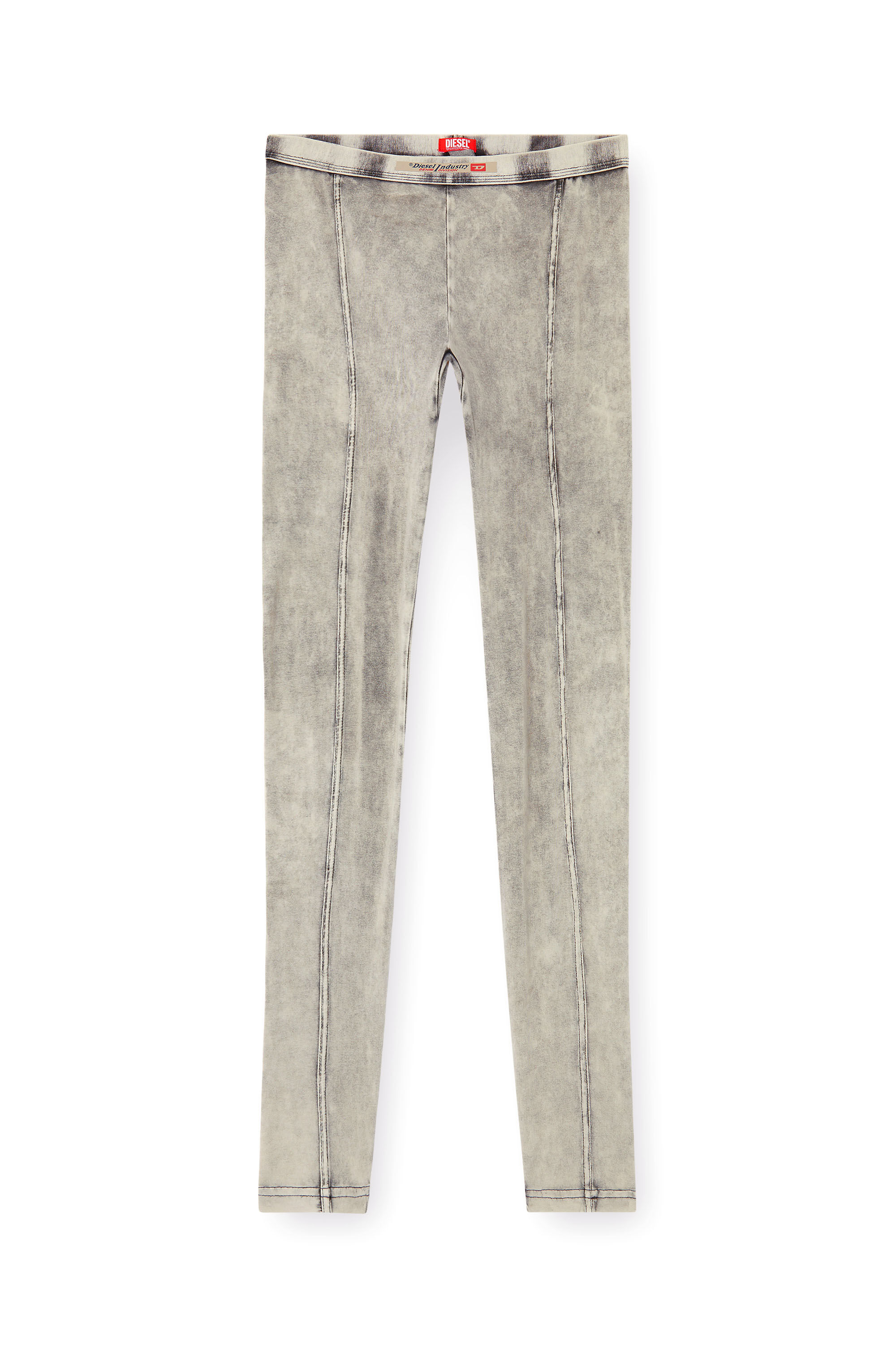 Diesel - ATHENA-DNM, Jeggings in jersey effetto denim Donna in Grigio - 2