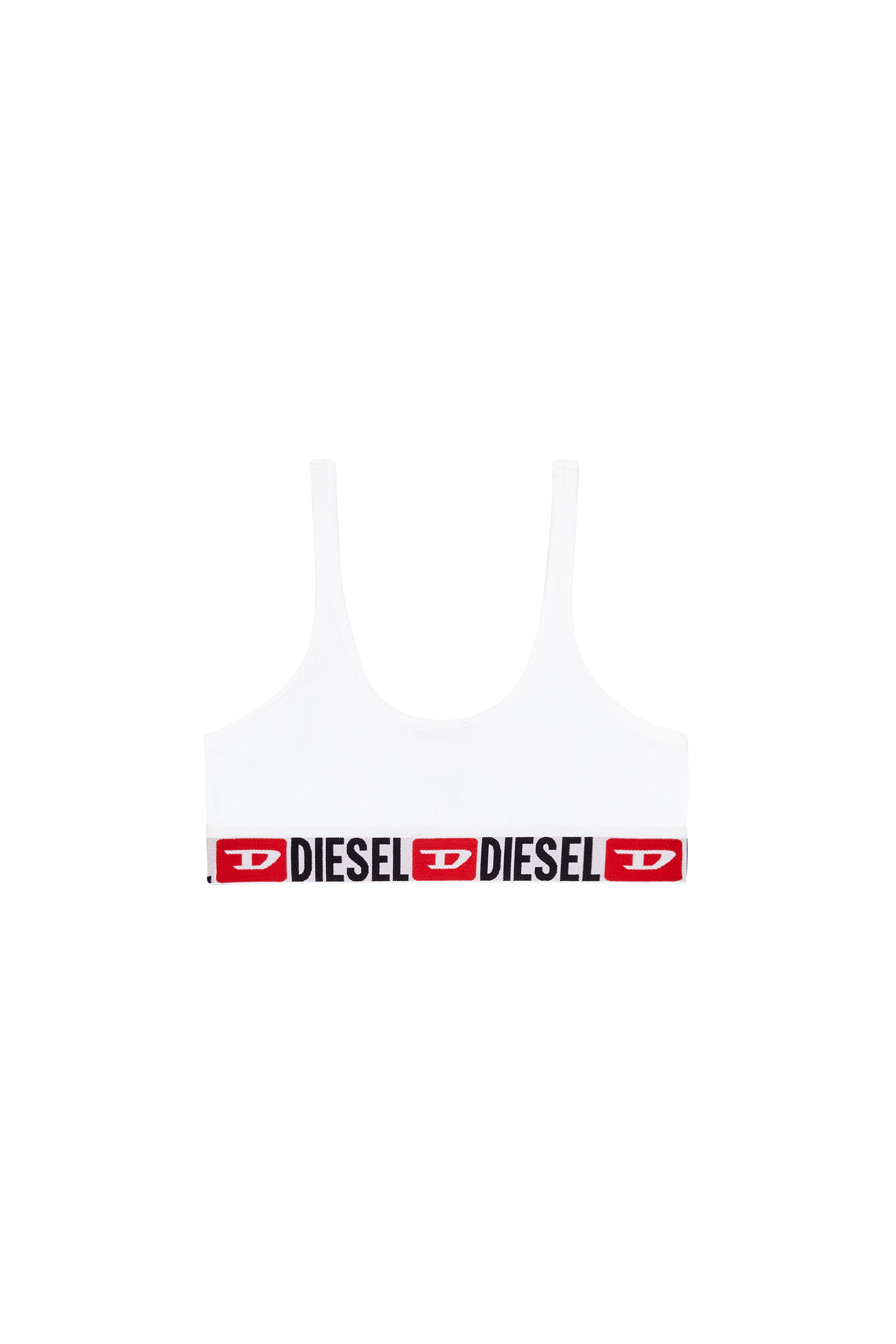 Diesel - UFSB-ORIBA, Bralette avec bande logo Femme in Blanc - 2