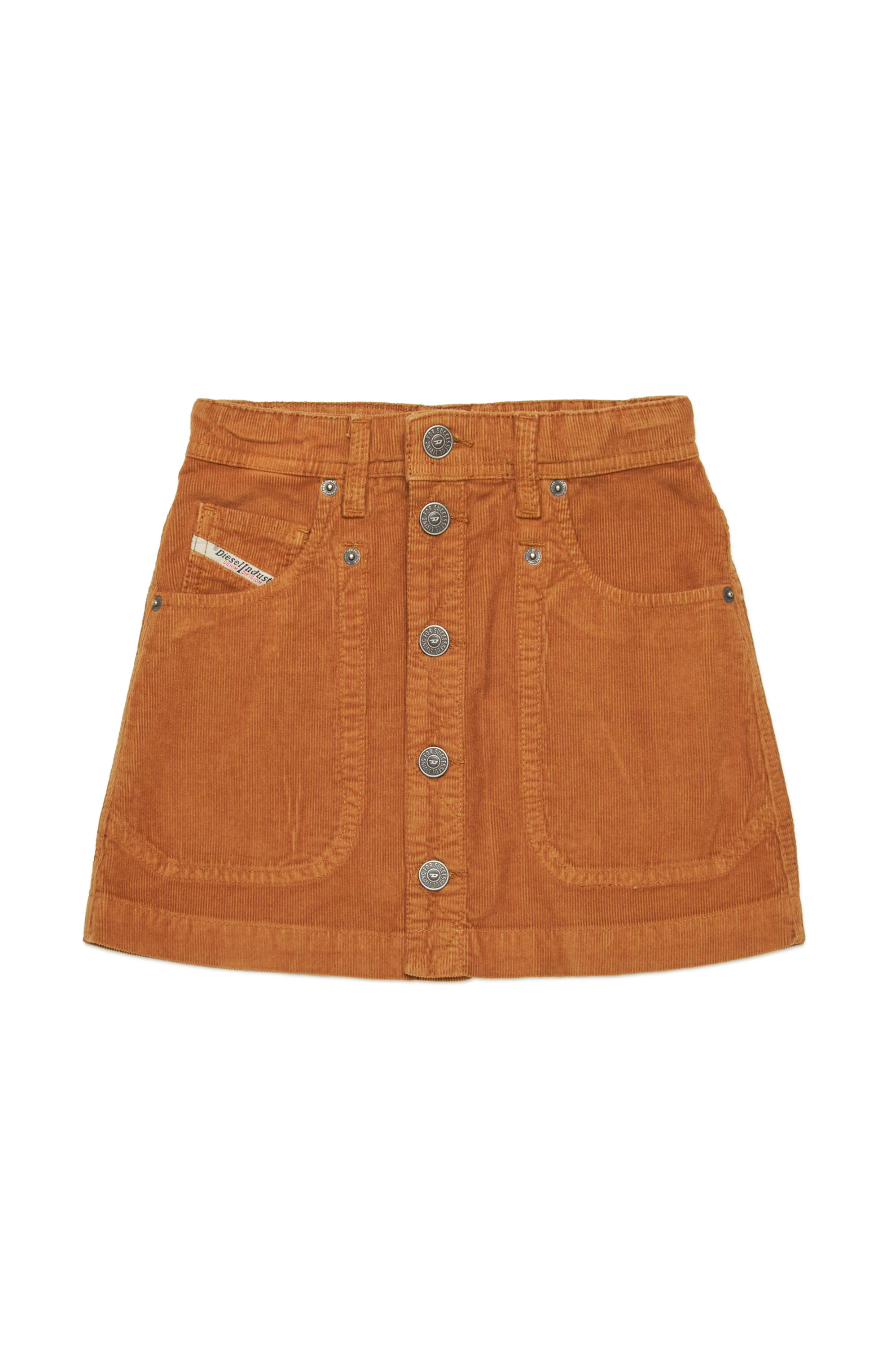 Diesel - GEALBUS, Woman 5-pocket skirt in stretch corduroy in Brown - Image 1