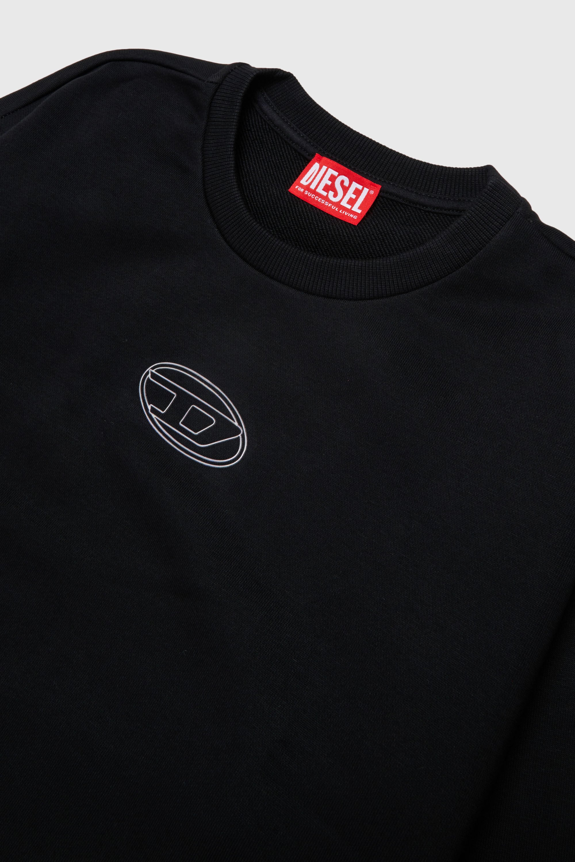 Diesel - SALILLY, Sweat-shirt avec logo Oval D Femme in Noir - 3