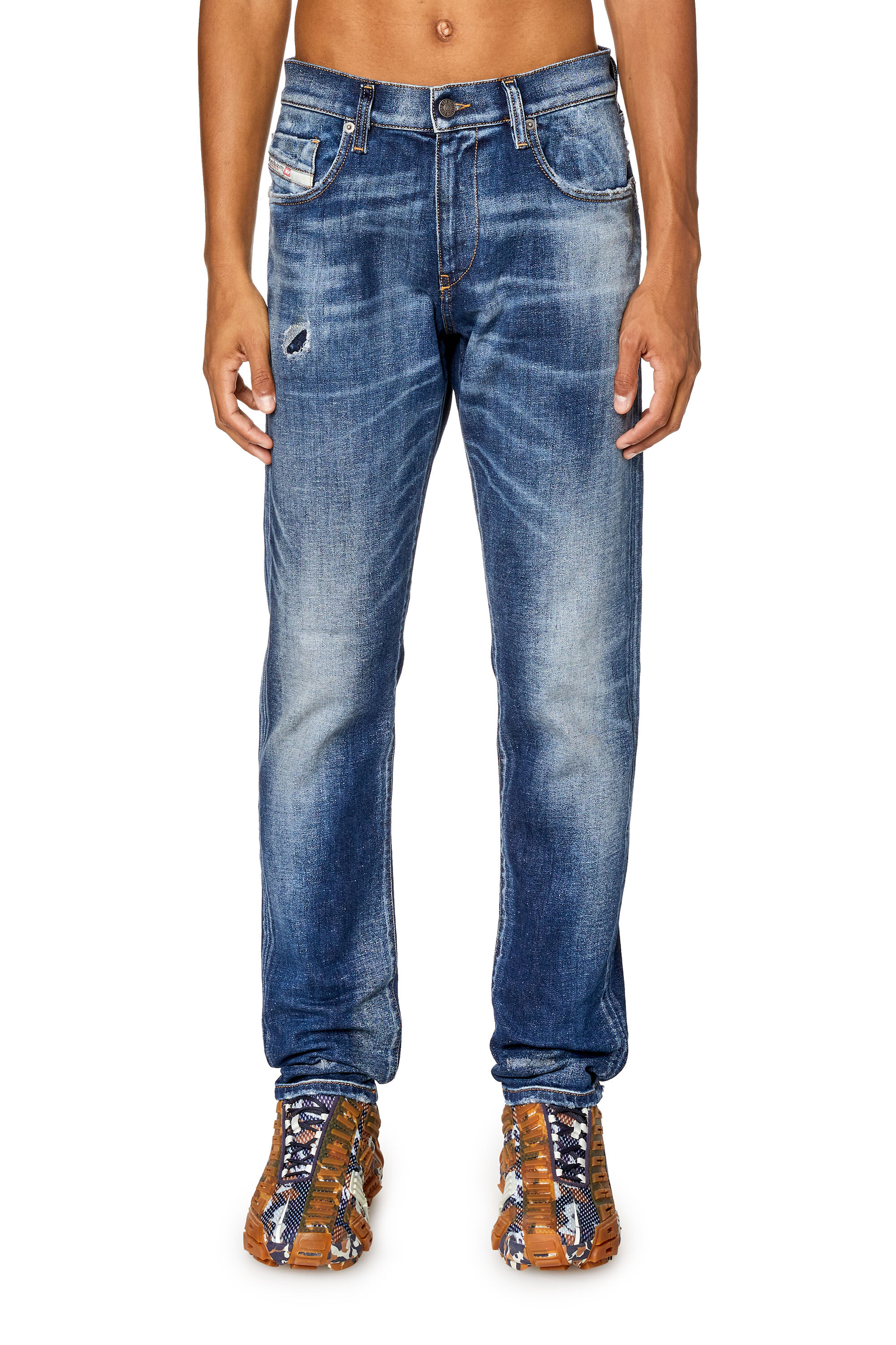 Diesel - Slim Jeans 2019 D-Strukt 09G89, Blu medio - Image 3