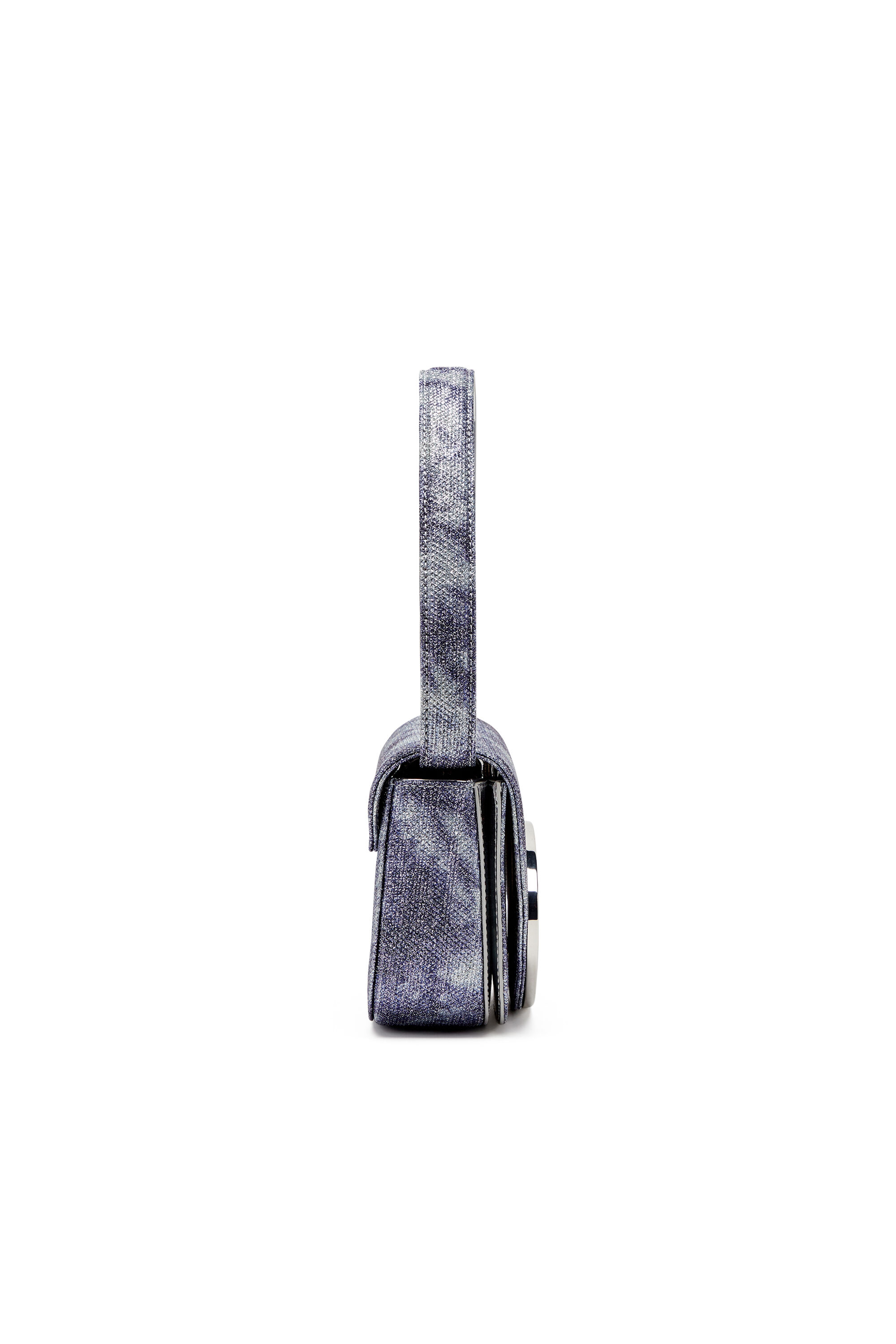 Diesel - 1DR, 1DR-Sac à bandoulière emblématique en tissu brillant Femme in Bleu - 4