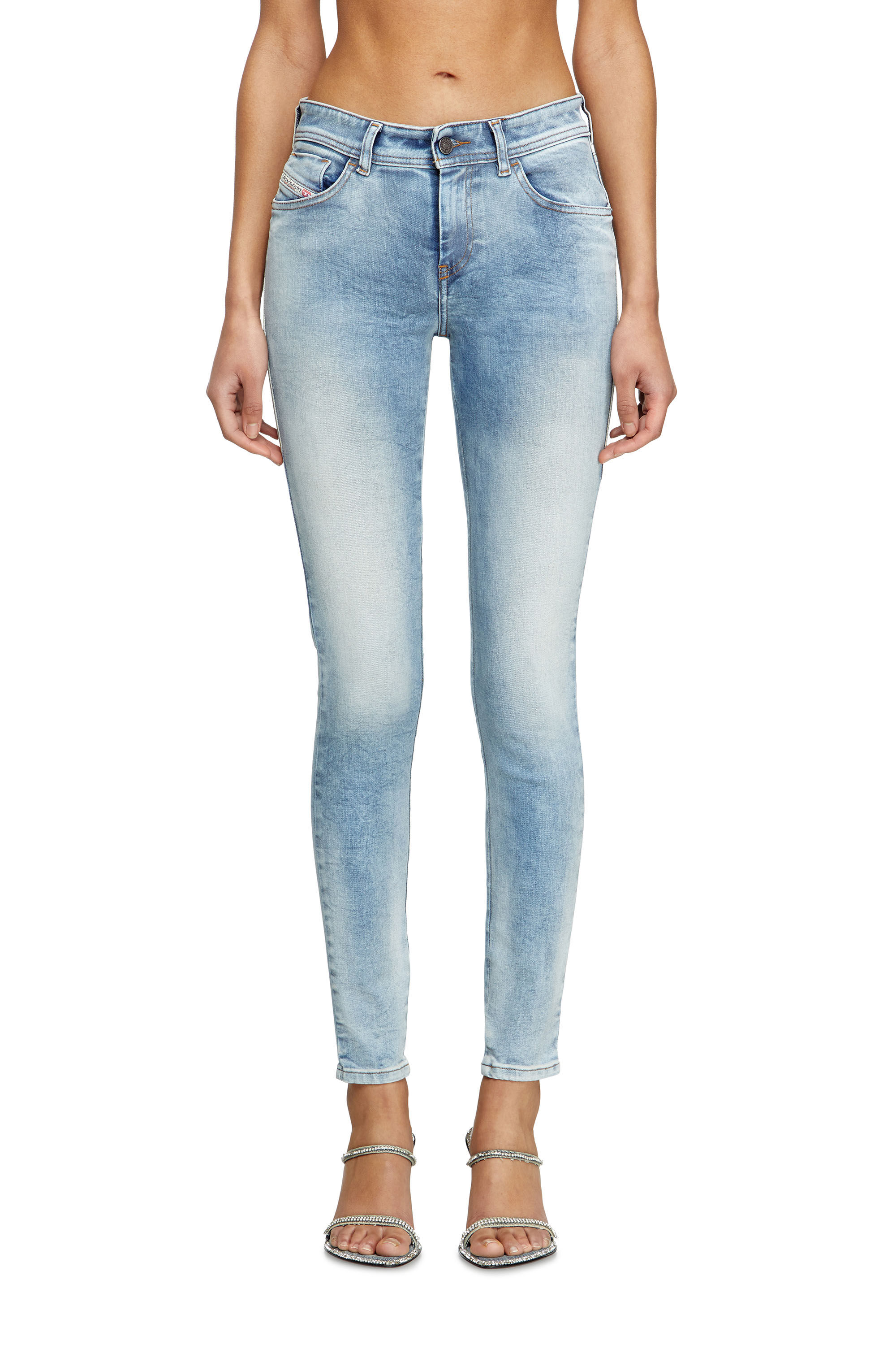 Diesel - Damen Skinny Jeans 2017 Slandy 09K72, Hellblau - 3