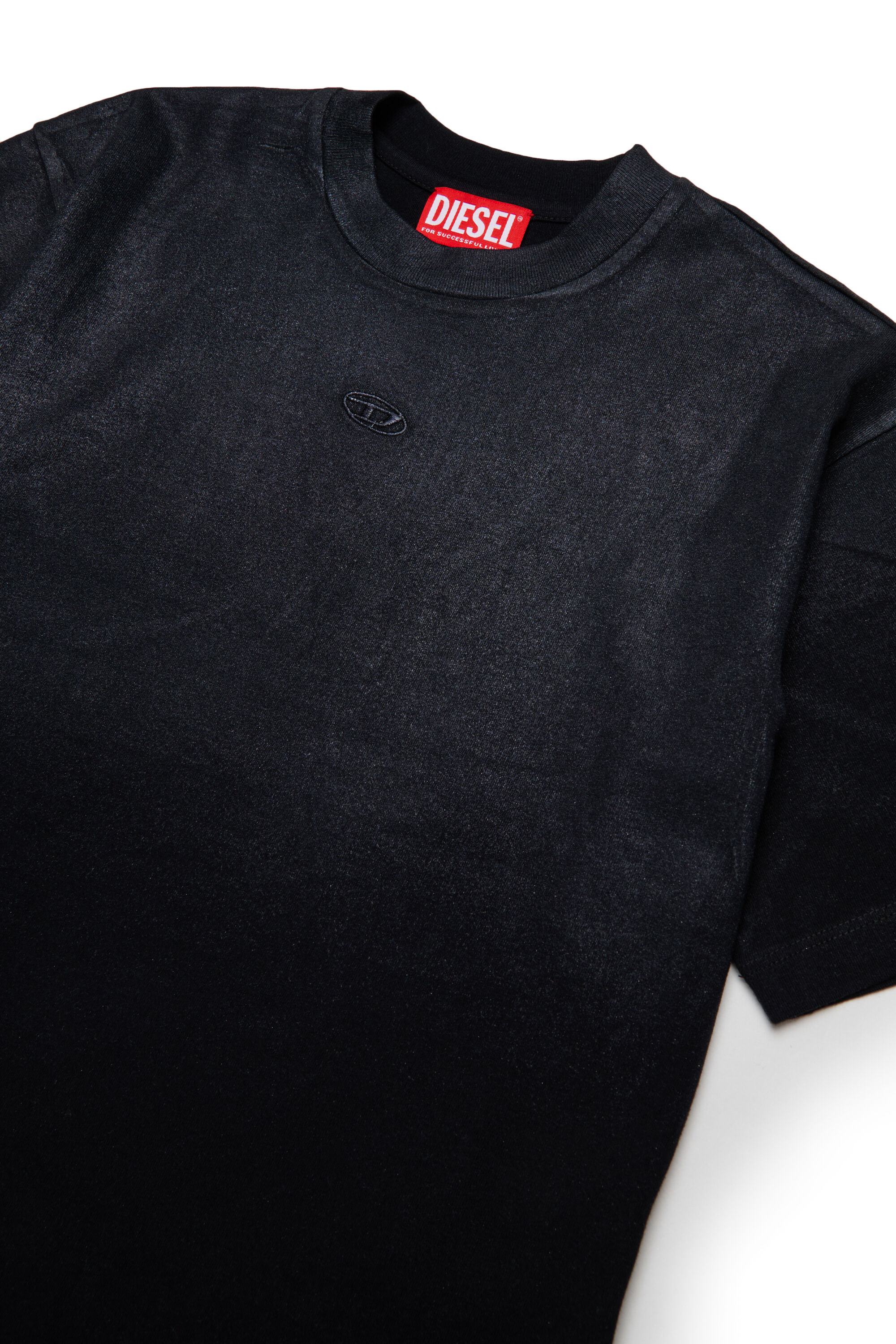 Diesel - TANORMYS2, Damen Baumwoll-T-Shirt mit tonaler Oval D Stickerei in Schwarz - 3