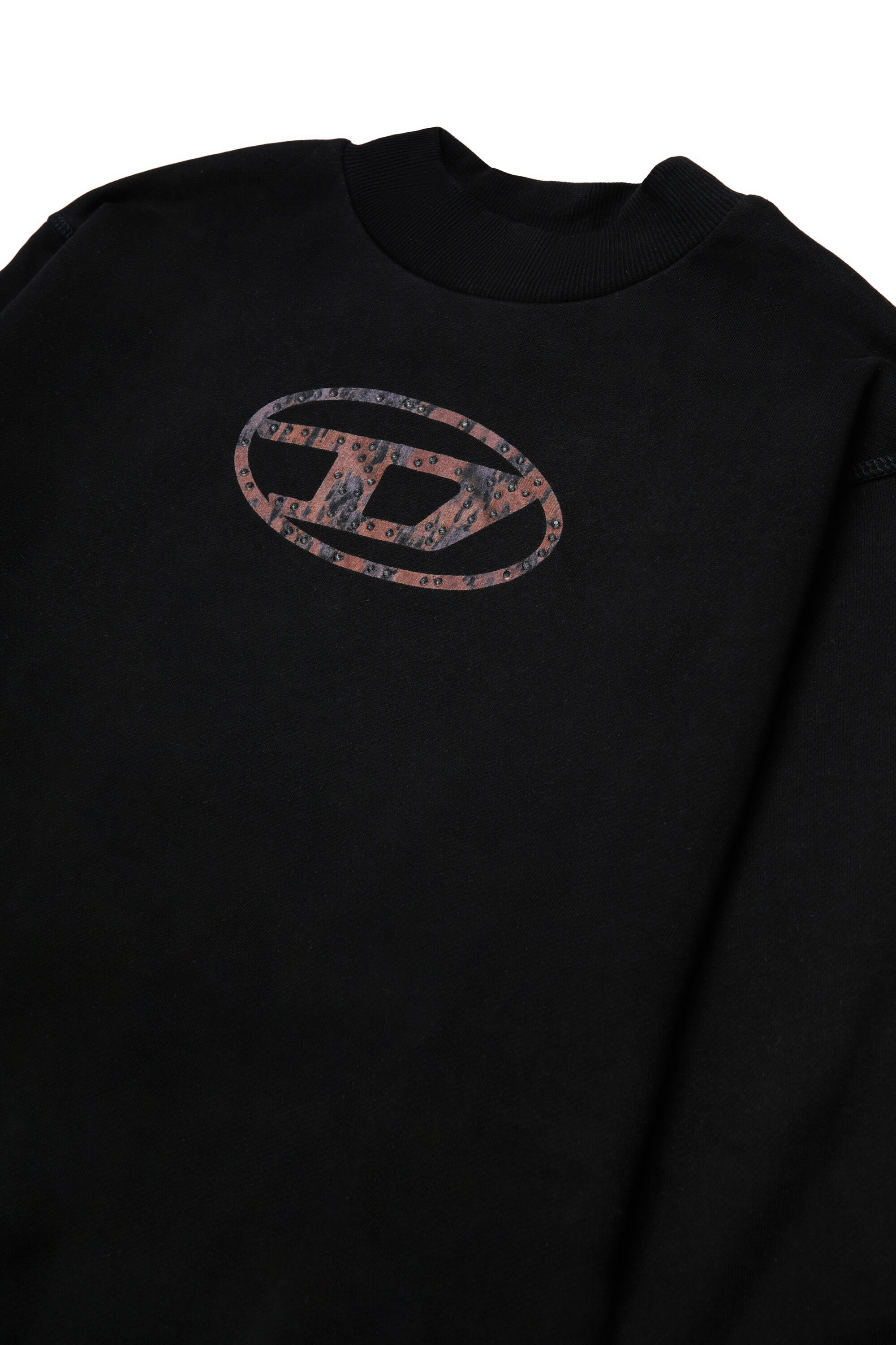 Diesel - SDOLSY, Damen Baumwoll-Sweatshirt mit Frontlogo in Schwarz - 3