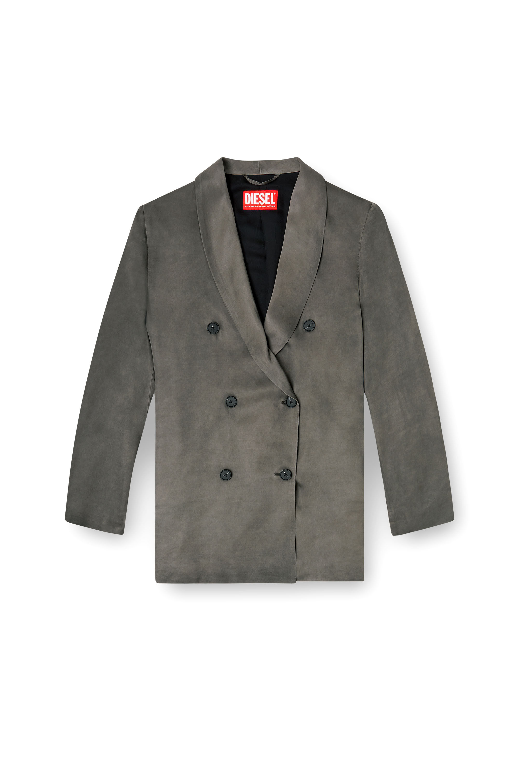 Diesel - G-AVINA-S1, Blazer en viscose fluide trait&eacute;e Femme in Gris - 2