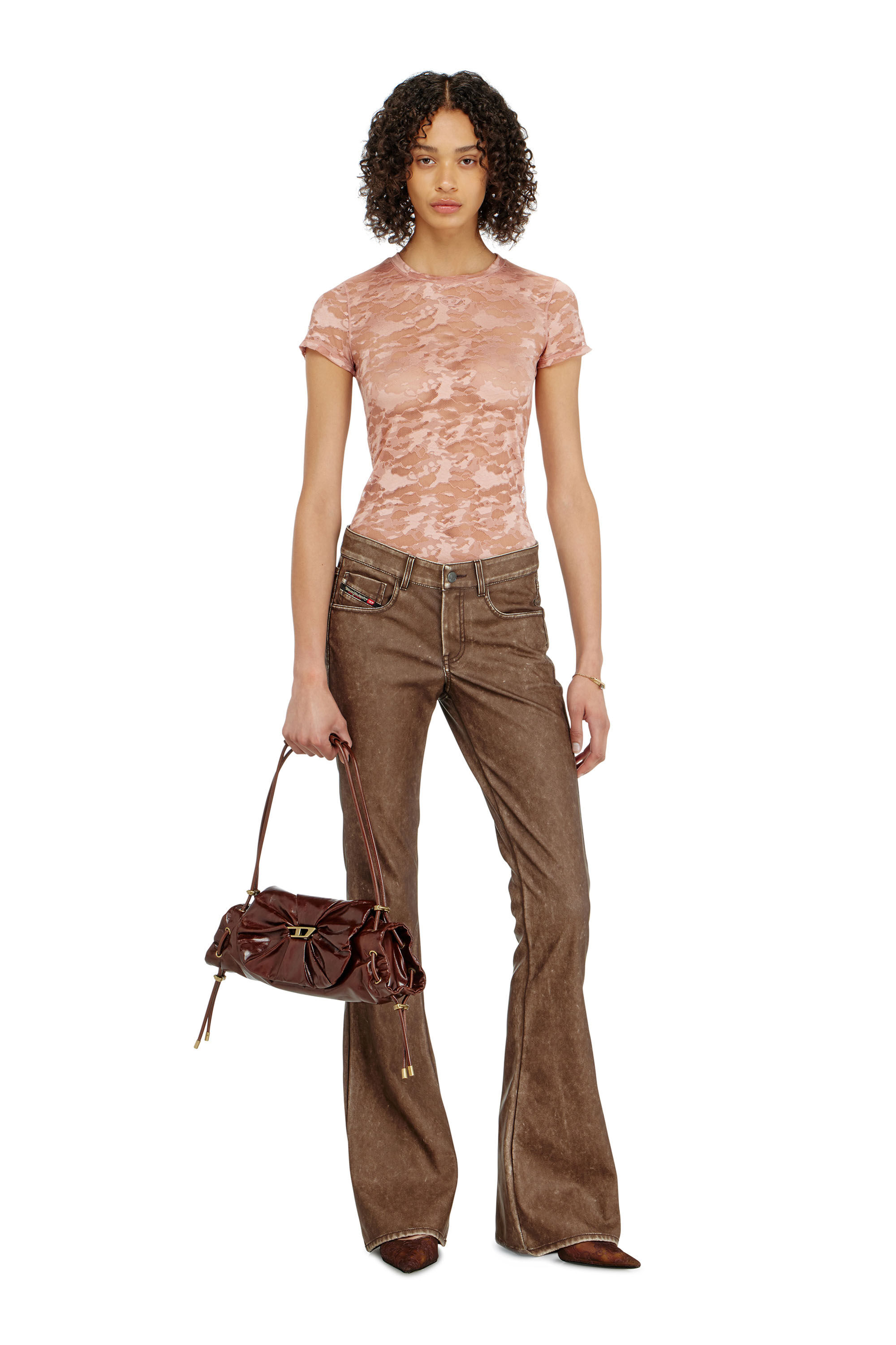 Diesel - KASIA-UTLT, T-shirt in pizzo camouflage Donna in ToBeDefined - 6
