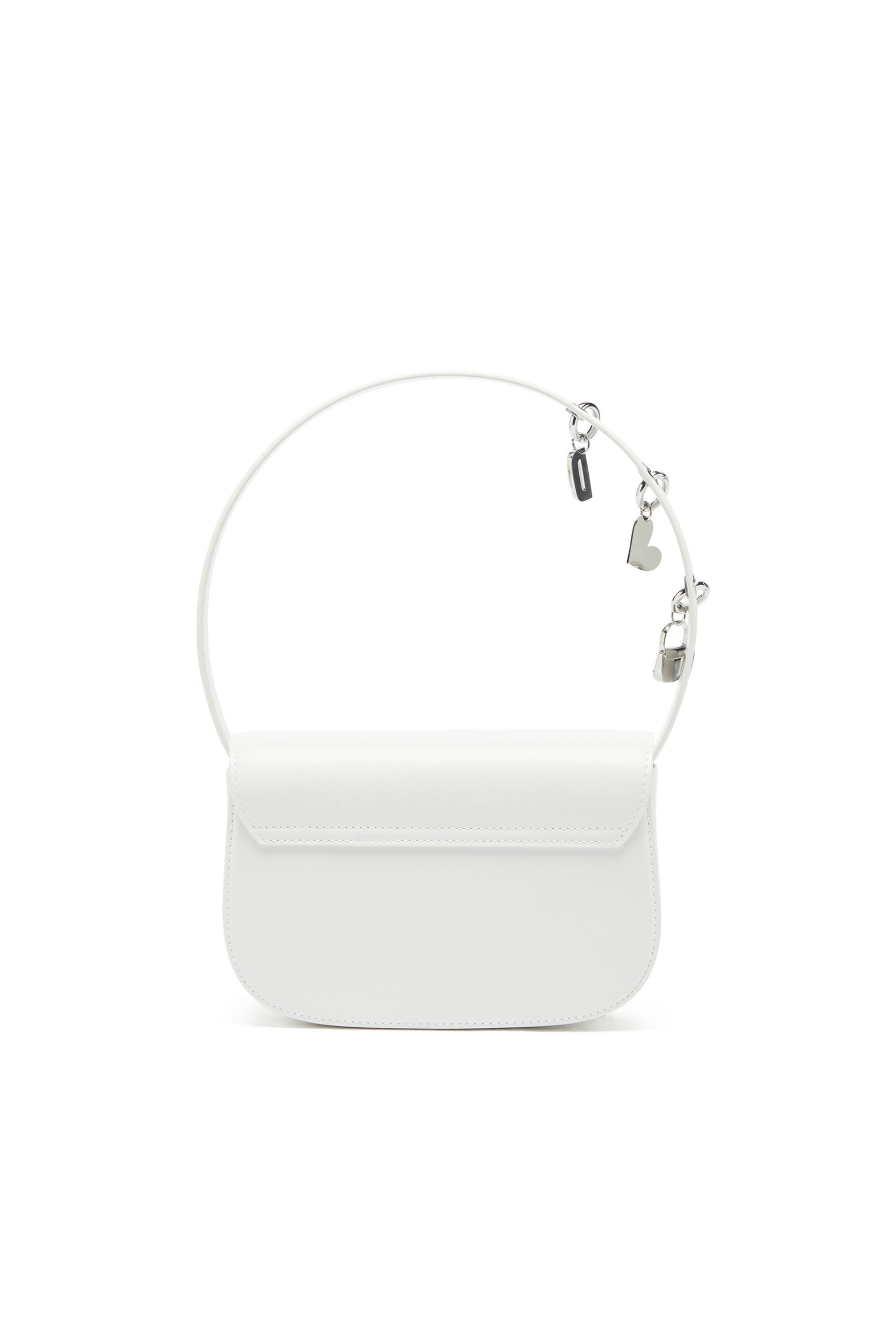 Diesel - 1DR, 1DR - Sac iconique &agrave; bandouli&egrave;re en cuir avec breloques poign&eacute;e Femme in Blanc - 2