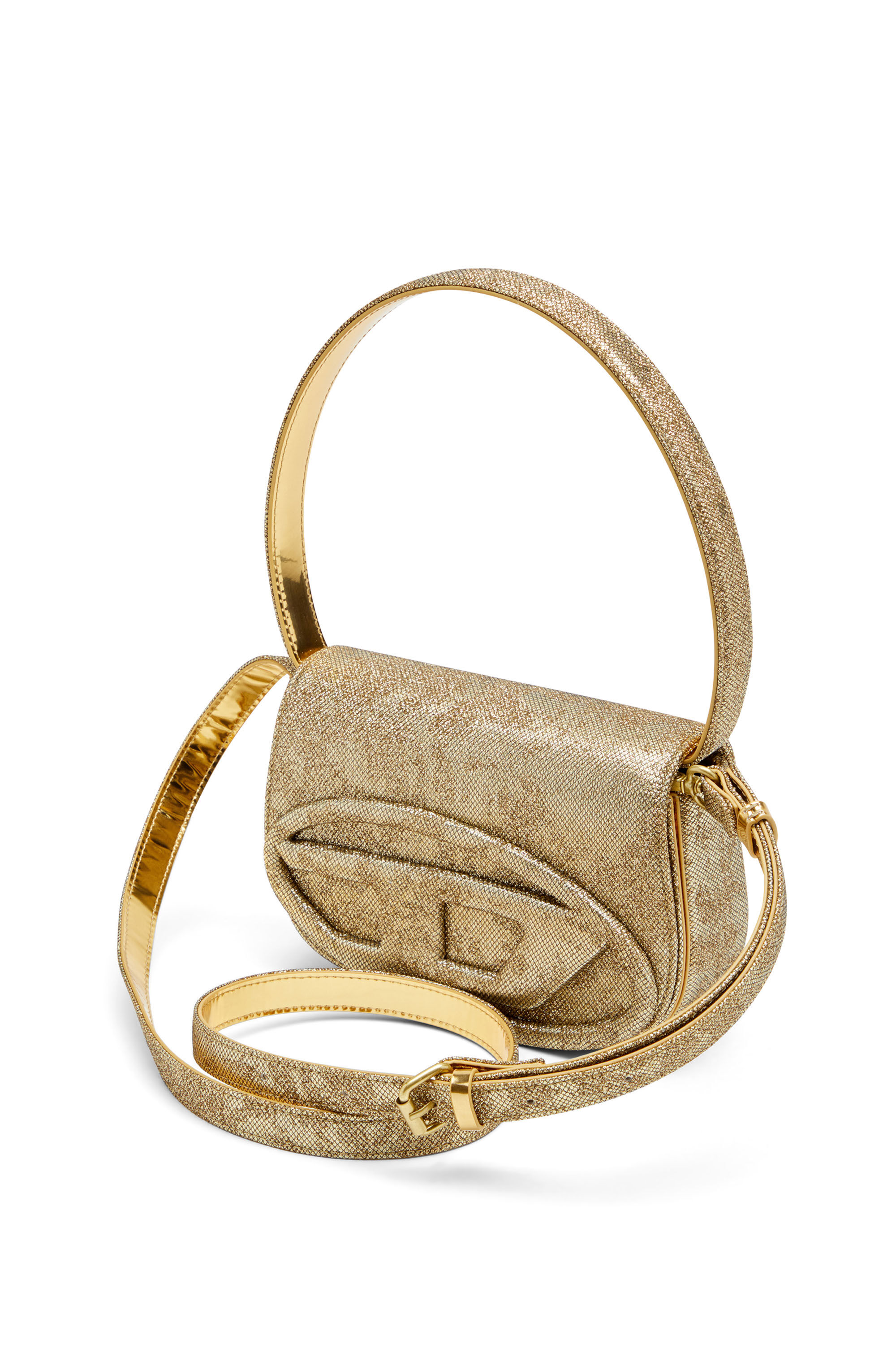 Diesel - 1DR, Damen Ikonische 1DR-Tasche aus Glitter-Camo-Lurex in null - 2