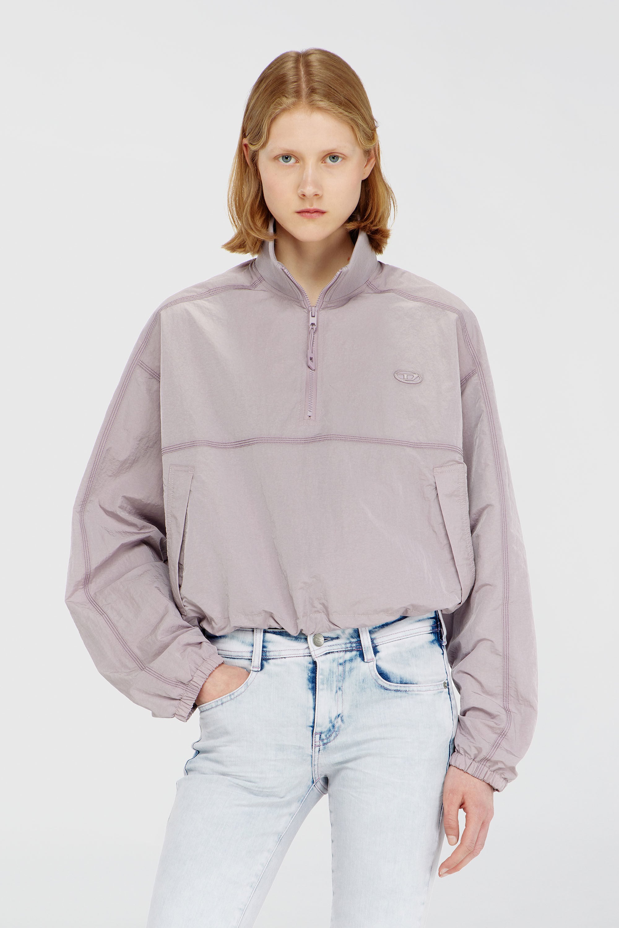 Diesel - G-ANOCK, Veste en nylon relaxed &agrave; col montant Femme in Violet - 3
