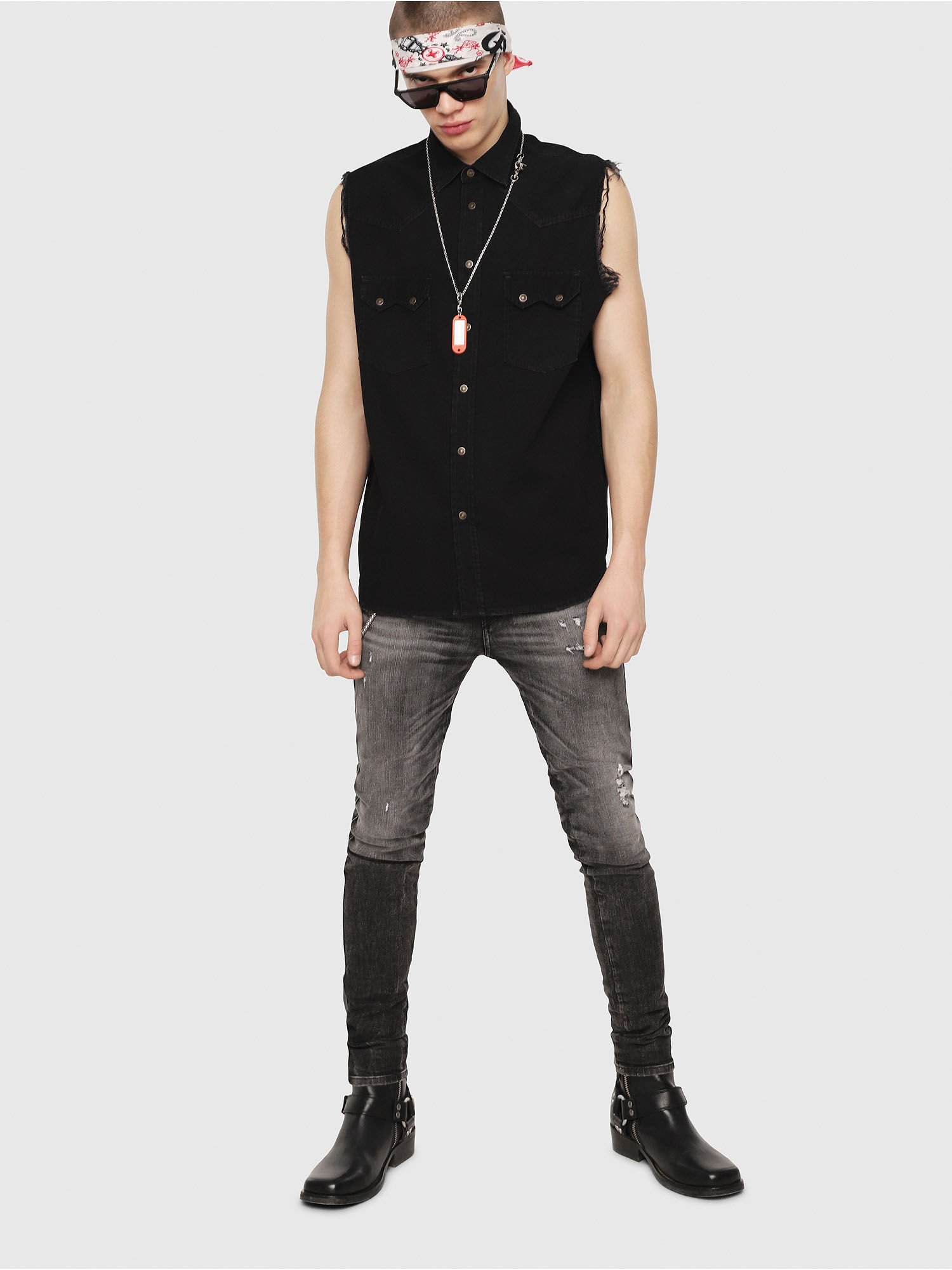 diesel mens denim shirt