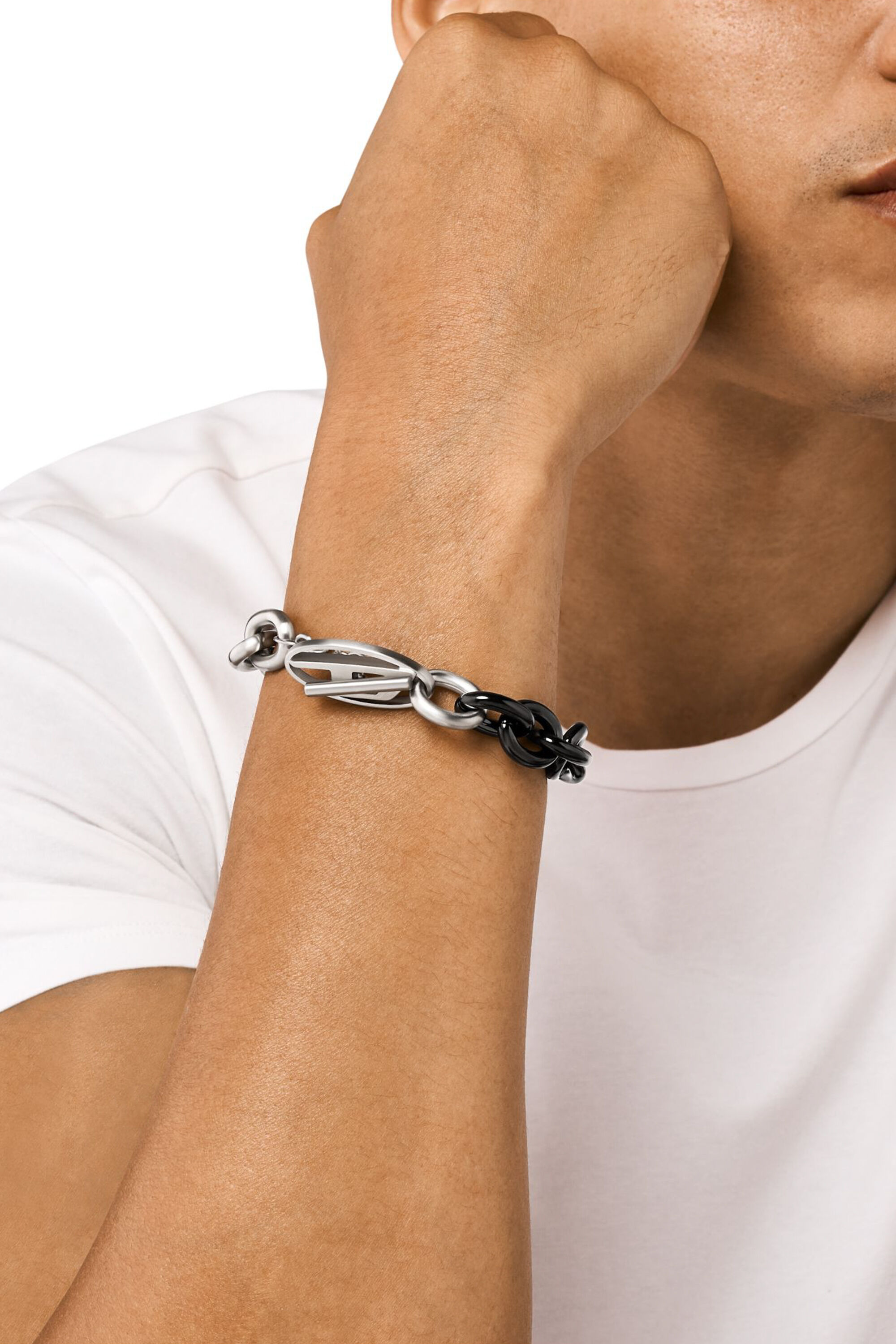 Diesel - DX1531931, Bracciale a catena in acciaio inossidabile bicolore Unisex in Argento - 3