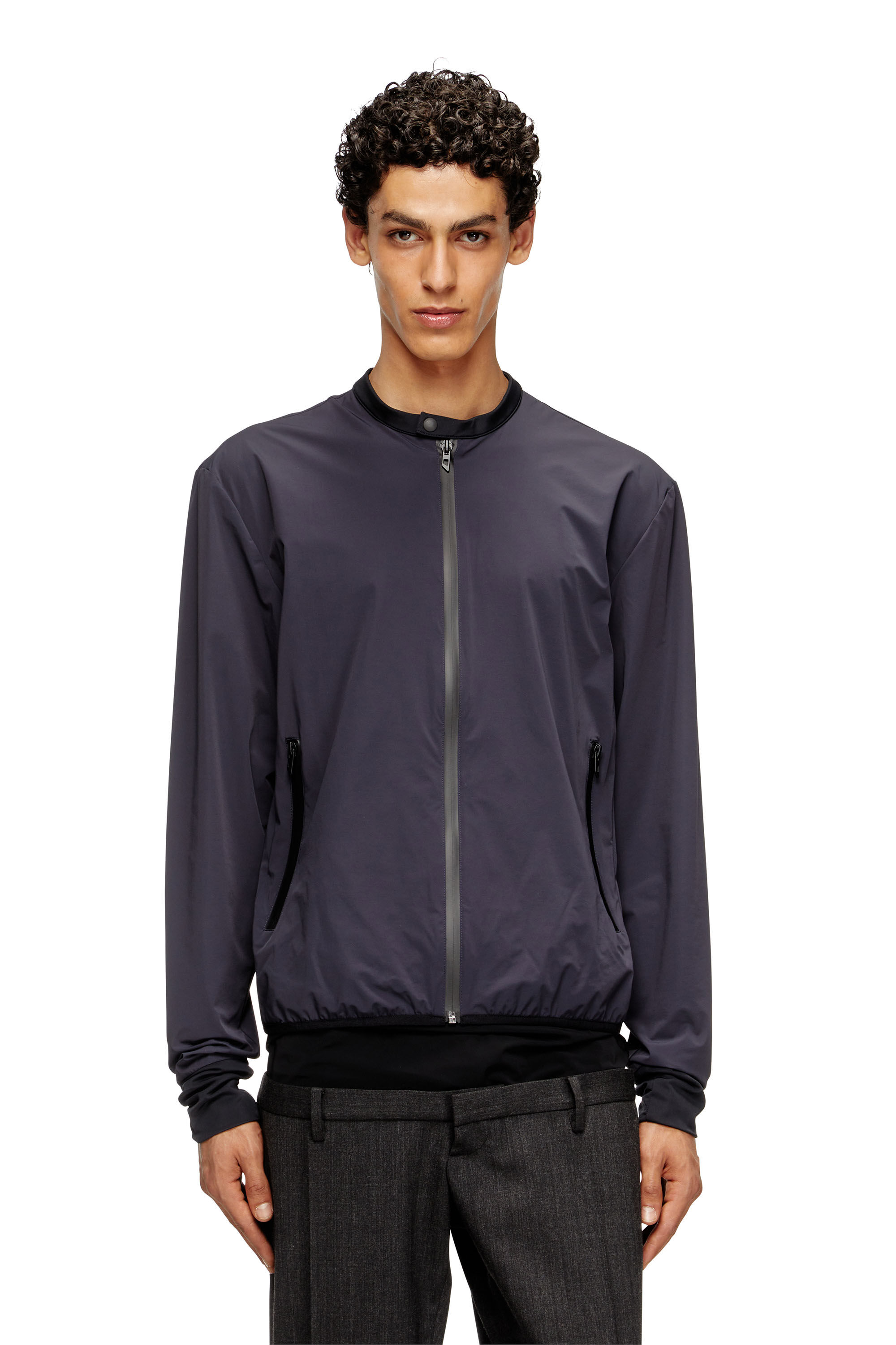 Diesel - J-DOMNALL-NY, Herren Jacke aus Bi-Stretch-Nylon in Dunkelblau - 3