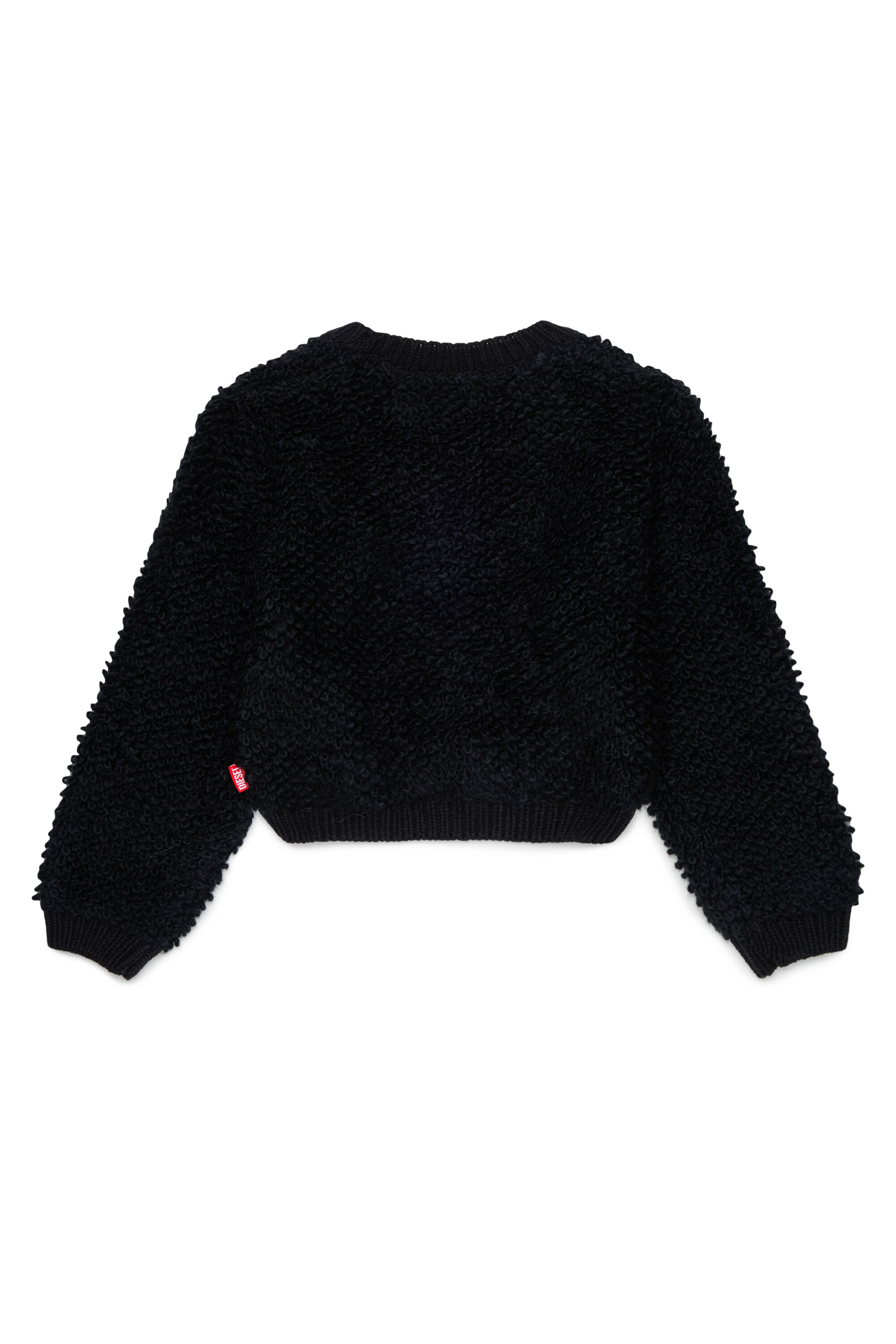 Diesel - KRIM, Cardigan zipp&eacute; en maille boucl&eacute; textur&eacute;e Femme in Noir - 2