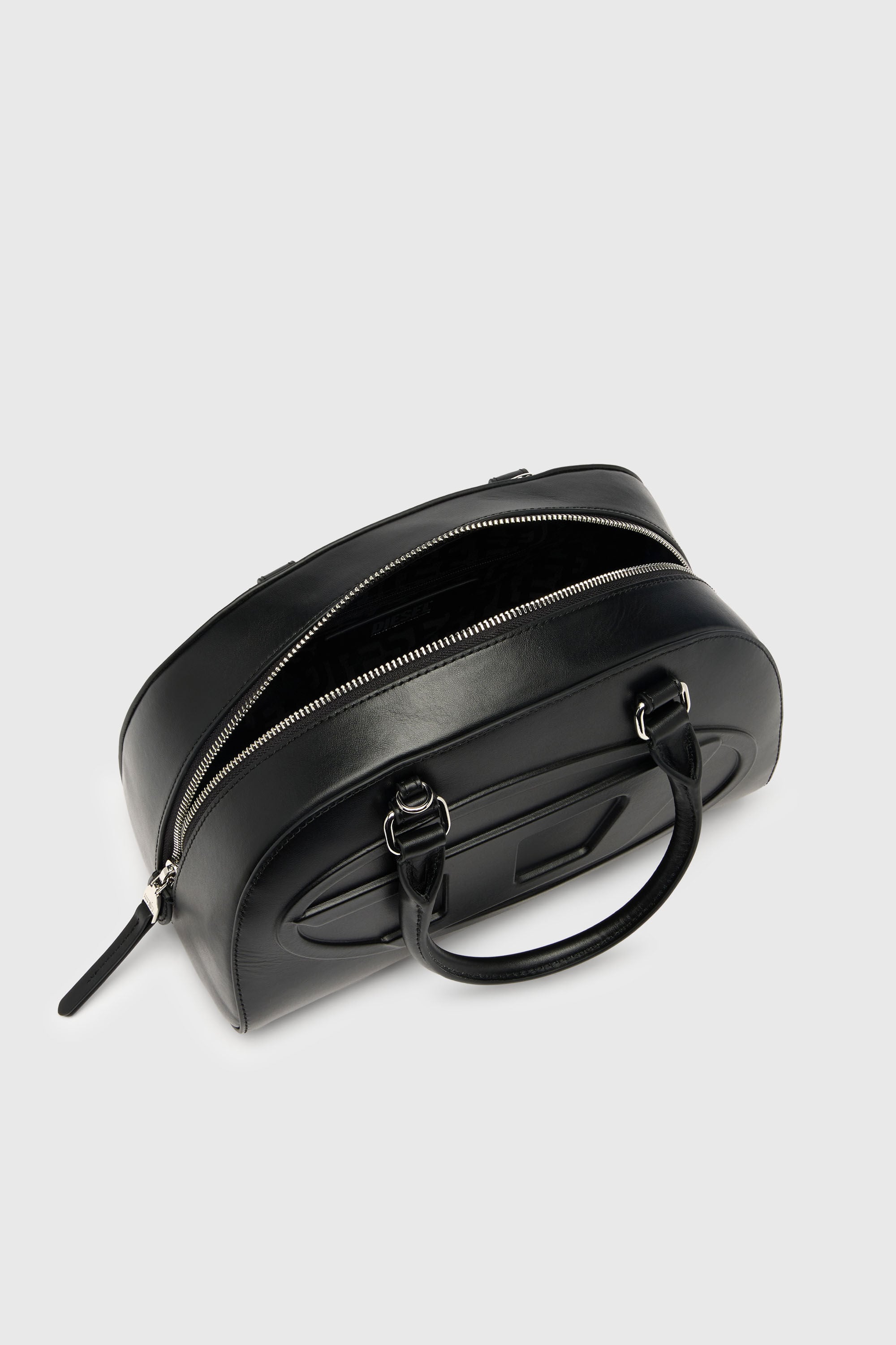 Diesel - 1DR DOME TOP HANDLE, Damen 1DR Dome-Bowling-Tasche aus Leder in Schwarz - 5