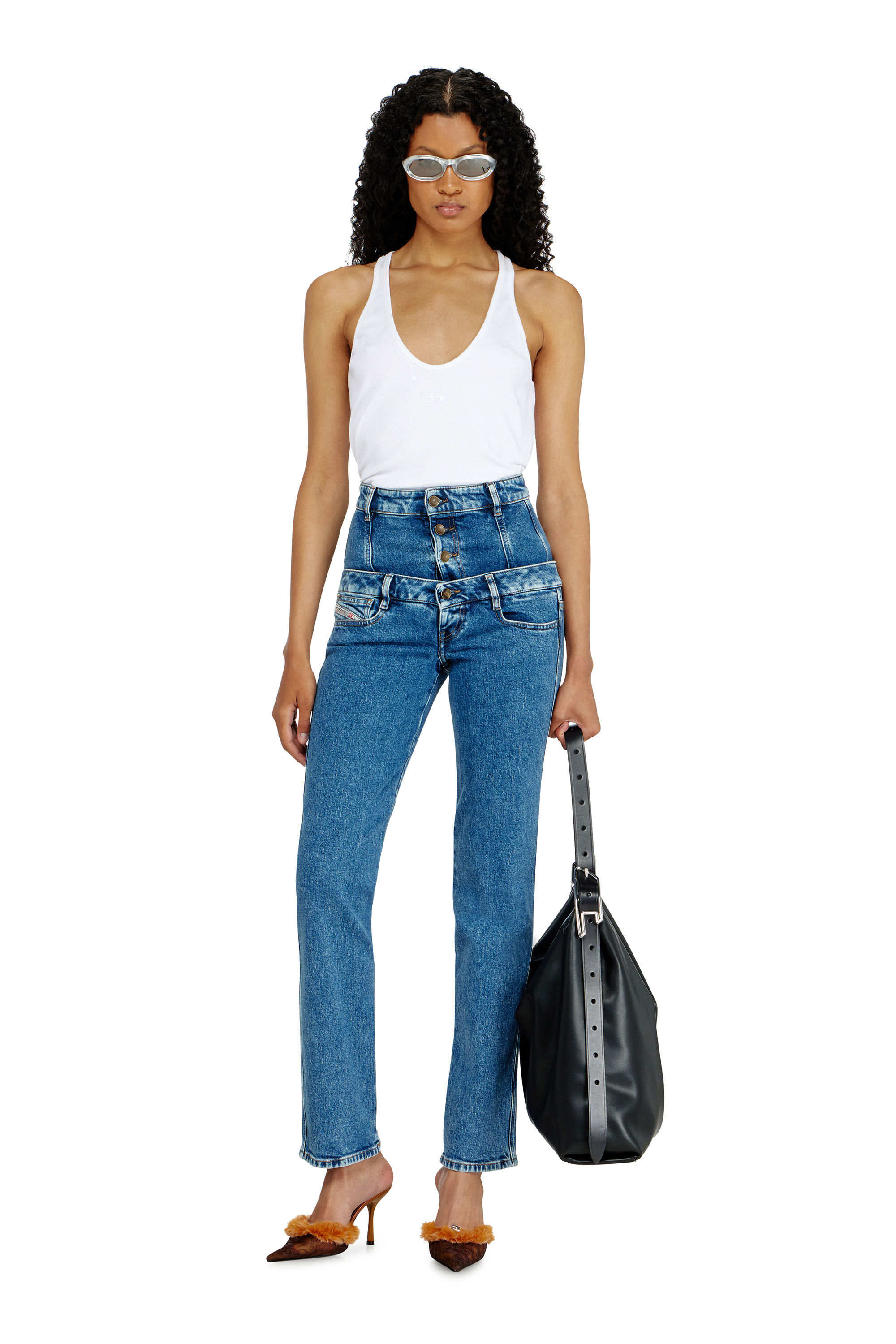 Diesel - Damen Slim Jeans D-Fynora 007EU, Mittelblau - 1