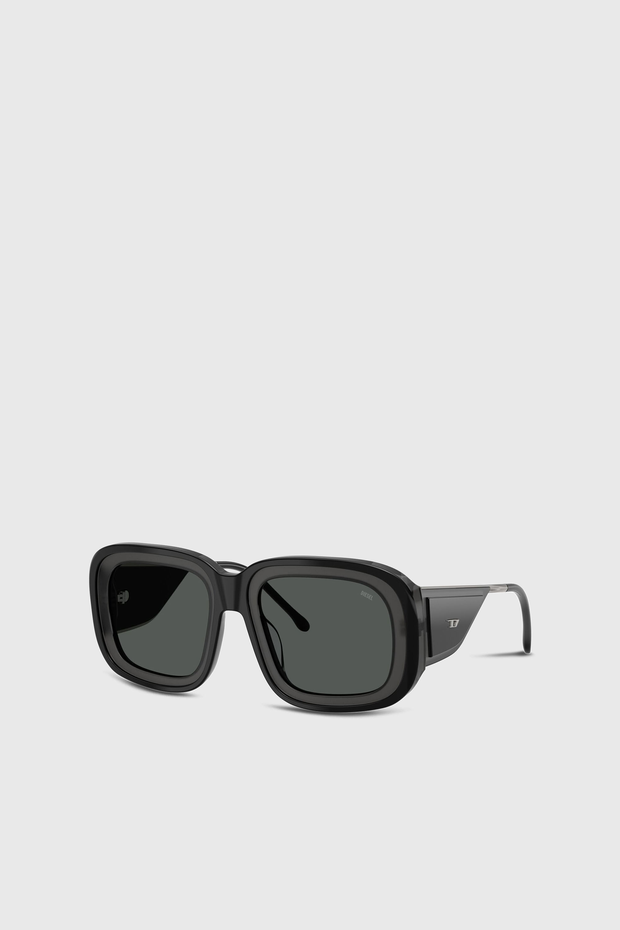 Diesel - 0DL2015U, Occhiali da sole quadrati Unisex in Nero - 2