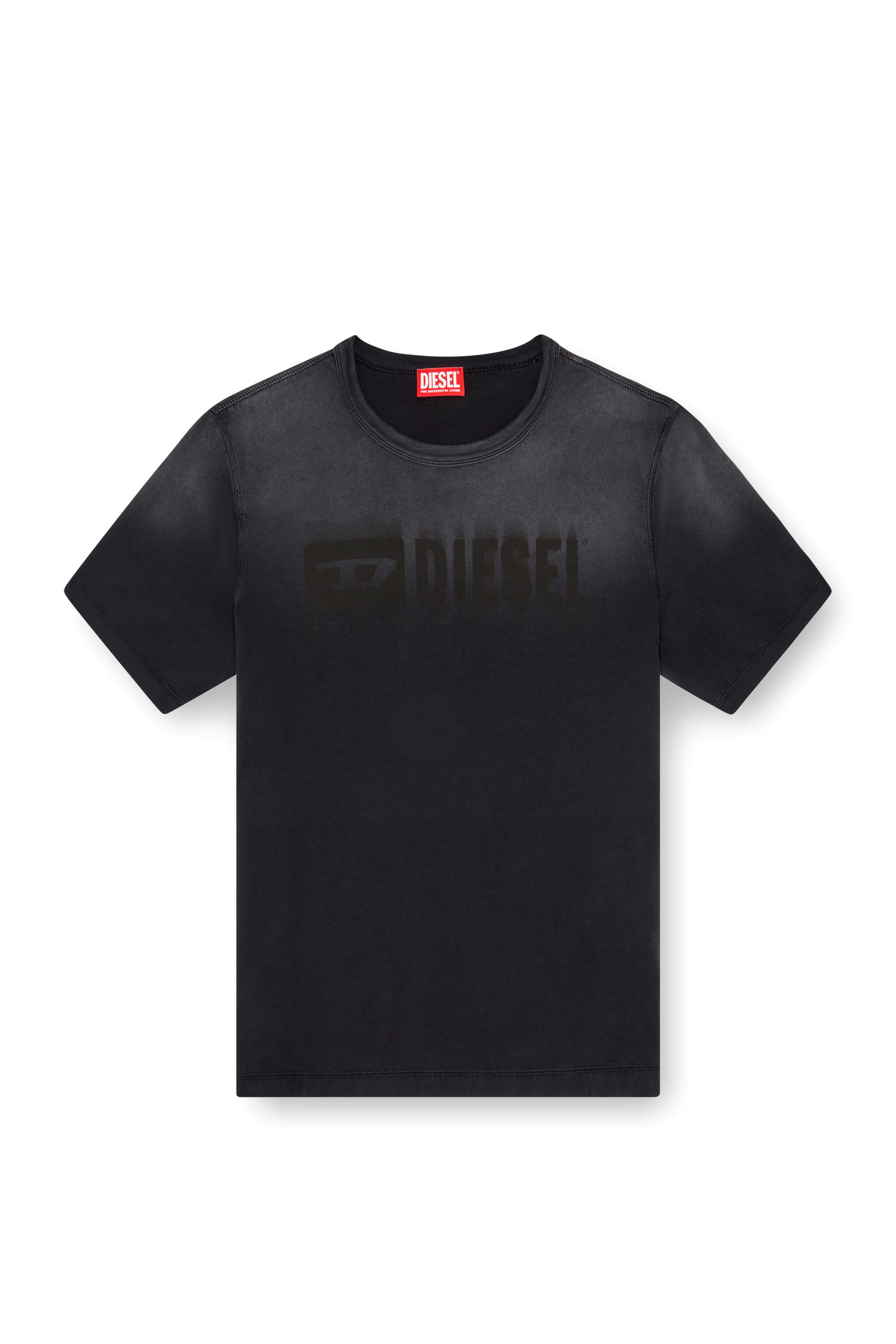 Diesel - T-ADJUST-K4, Homme T-shirt avec traitement délavé par le soleil in Noir - Image 2