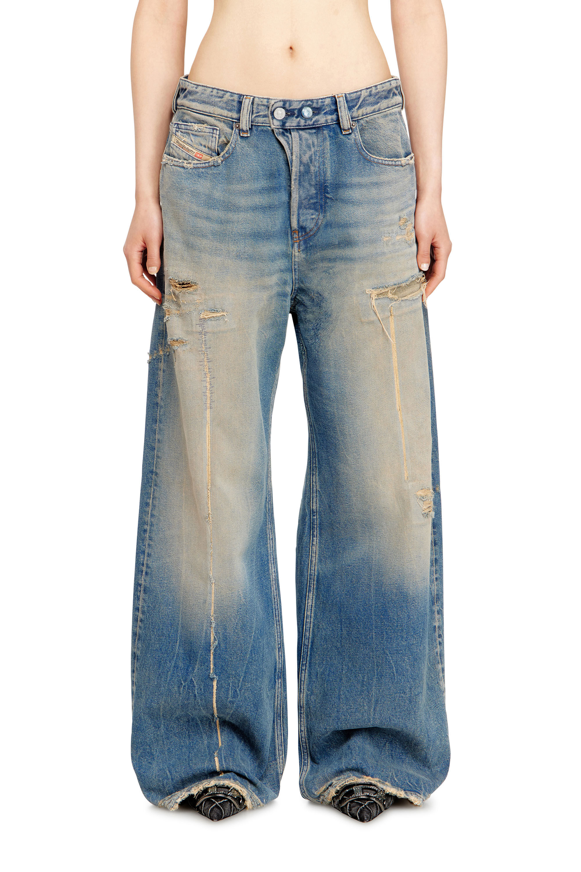 Diesel - Unisex Relaxed Jeans 1996 D-Sire 09N29, Mittelblau - 3