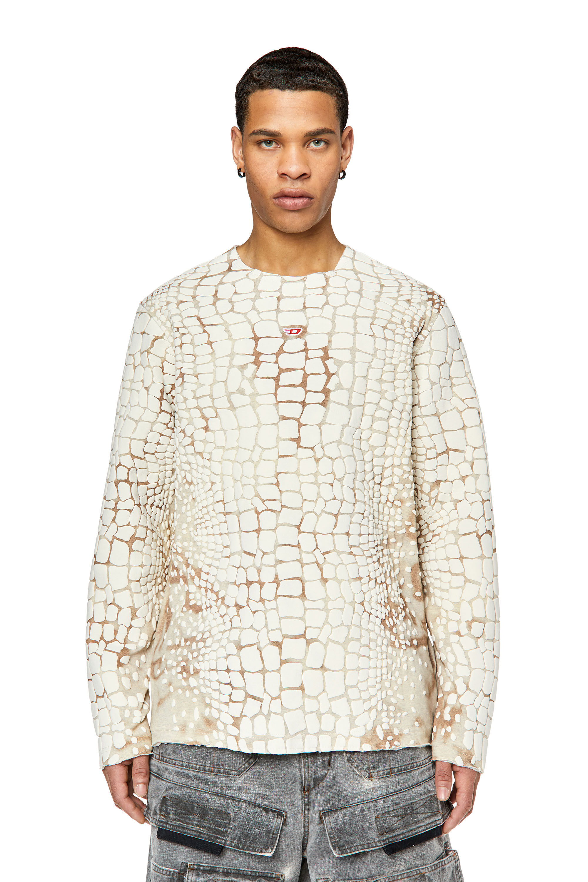 Diesel - T-JUS-LS, White/Beige - Image 3
