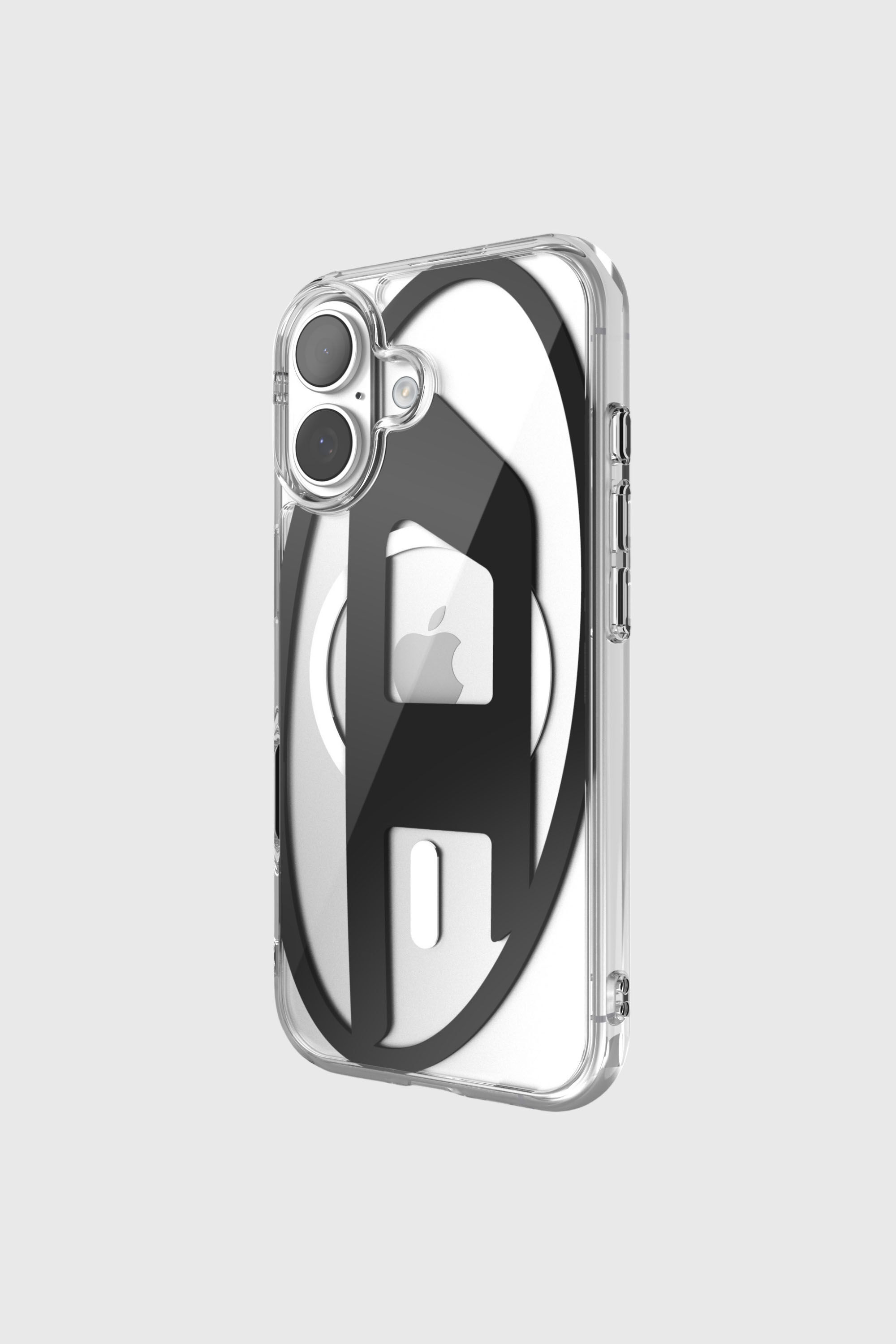 Diesel - 60415 AOP CASE, Custodia metallica Oval D con Magsafe per iPhone 17 Unisex in Nero - 3