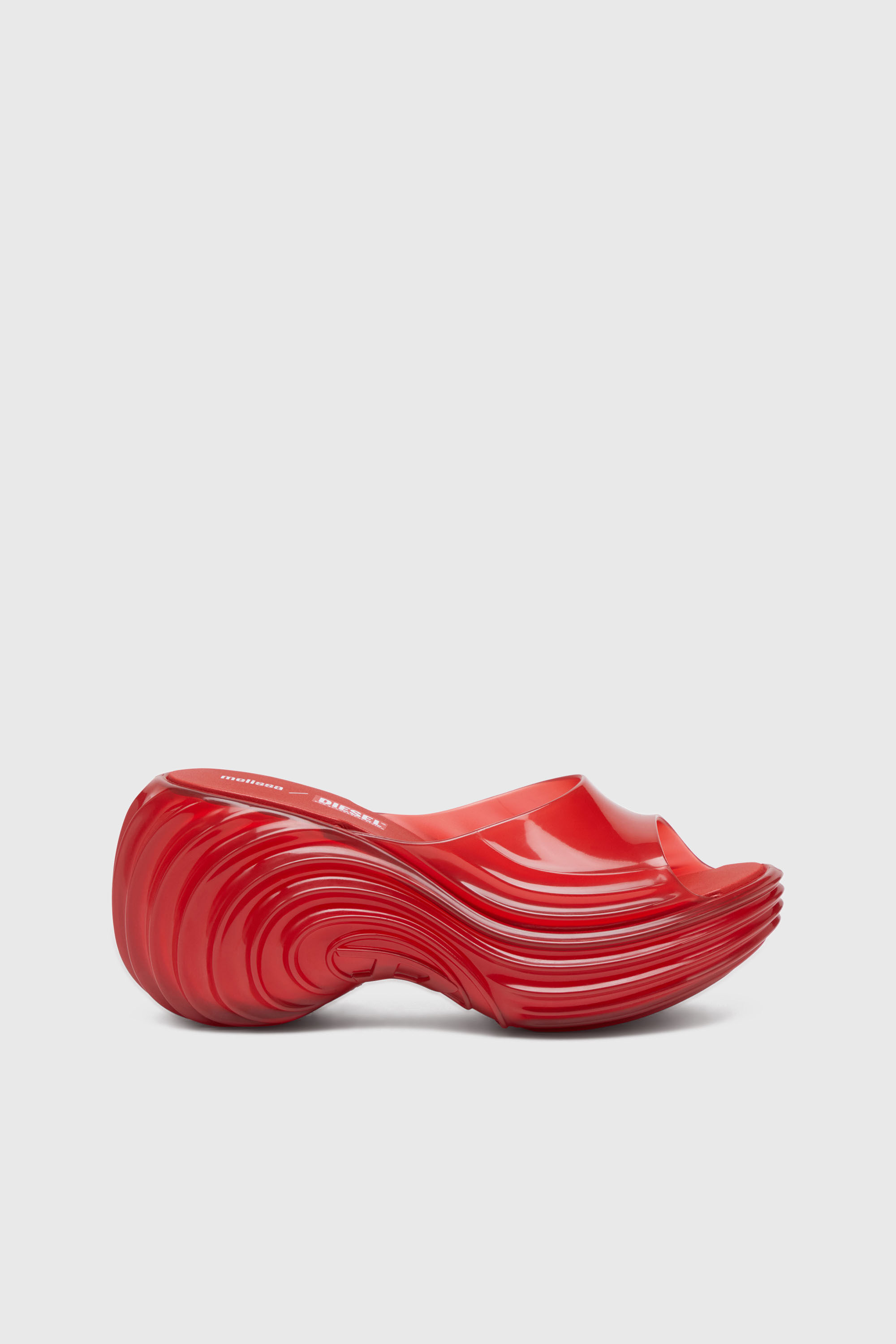 Diesel - MELISSA QUANTUM PLATFORM, Damen Plateau-Pantolette aus Melflex&reg; in Rot - 1