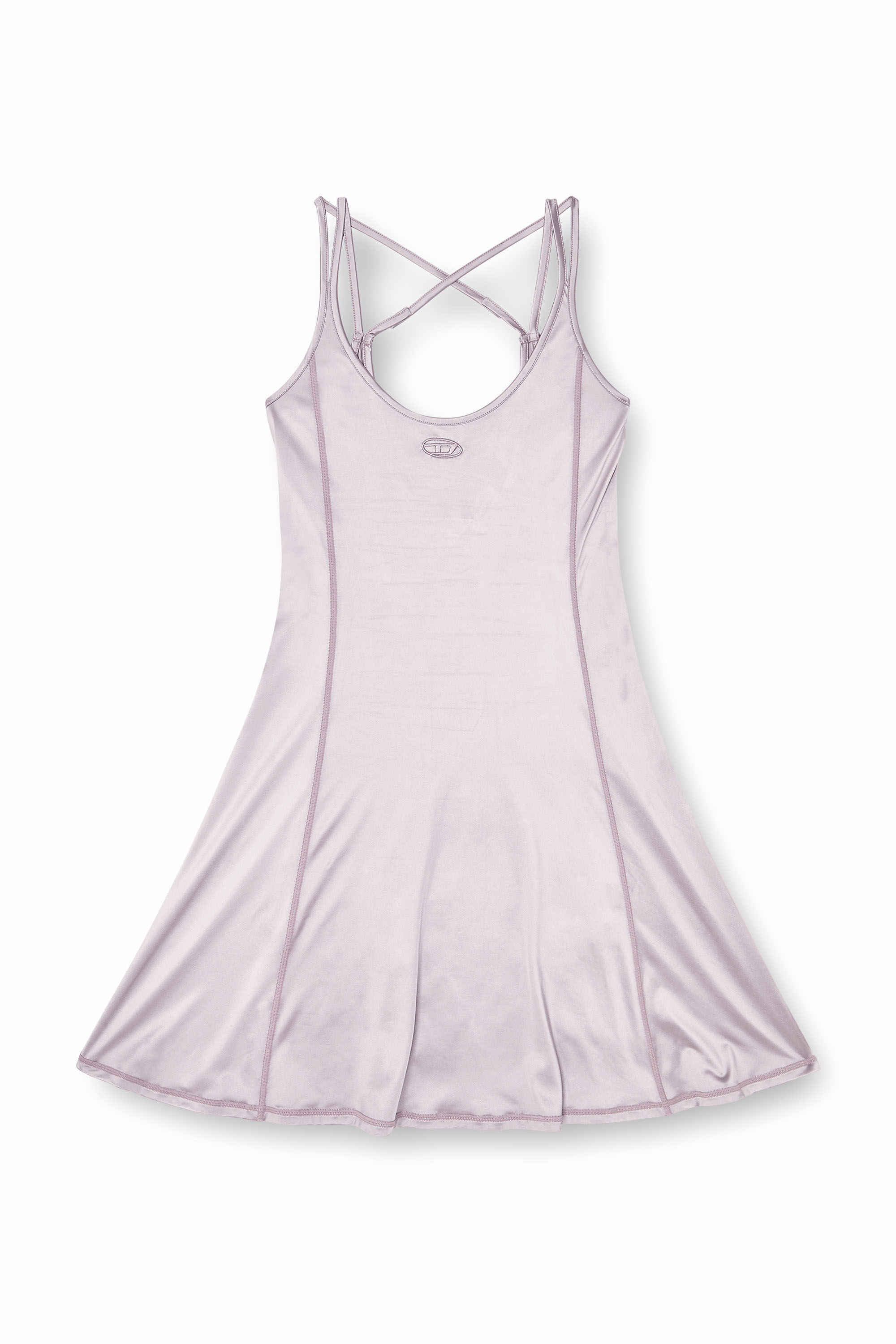 Diesel - D-IMMY, Damen Flie&szlig;endes Minikleid mit doppelten Tr&auml;gern in Lila - 2