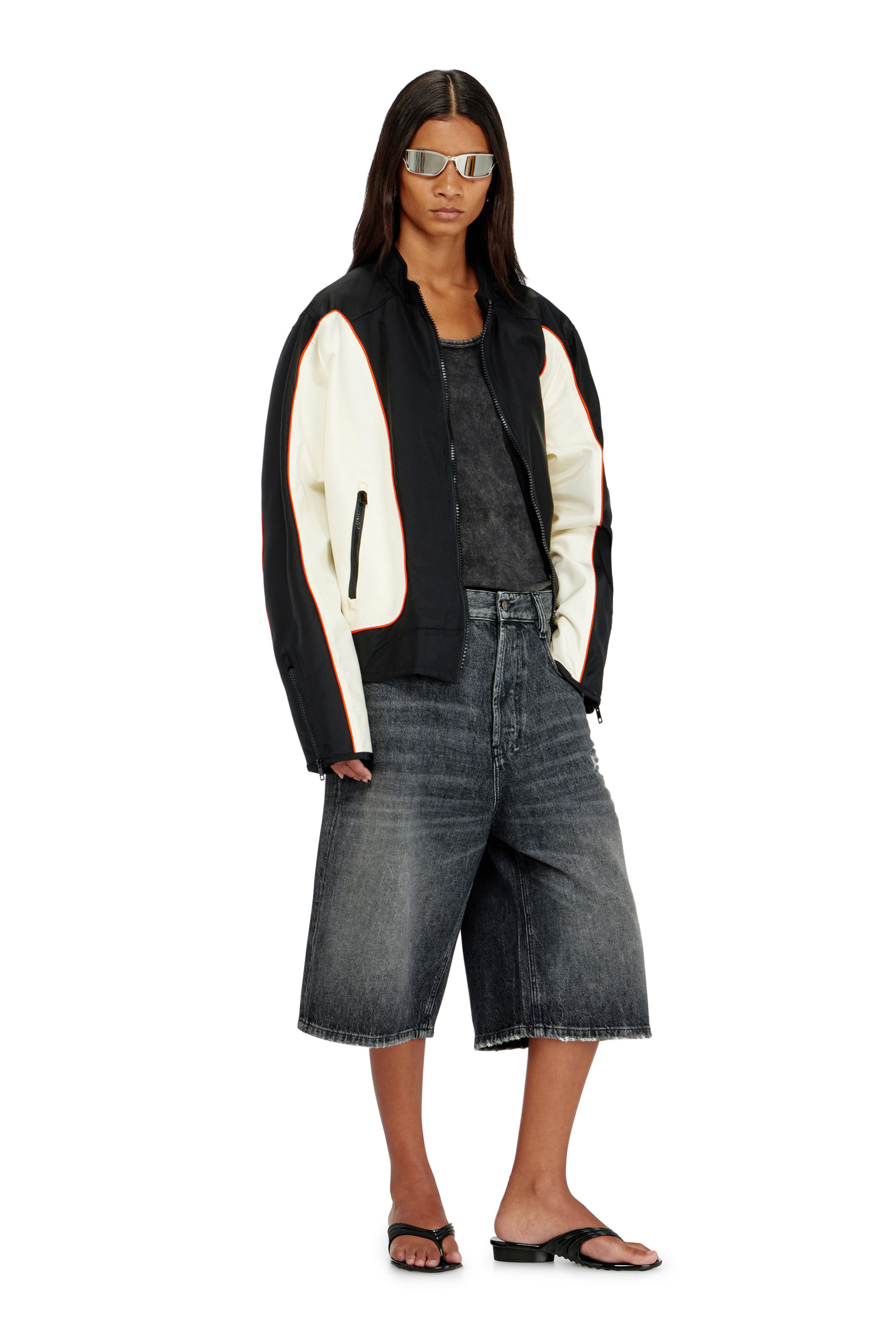 Diesel - MELISSA QUANTUM THONG, Tong sculpturale en Melflex&reg; Femme in Noir - 7