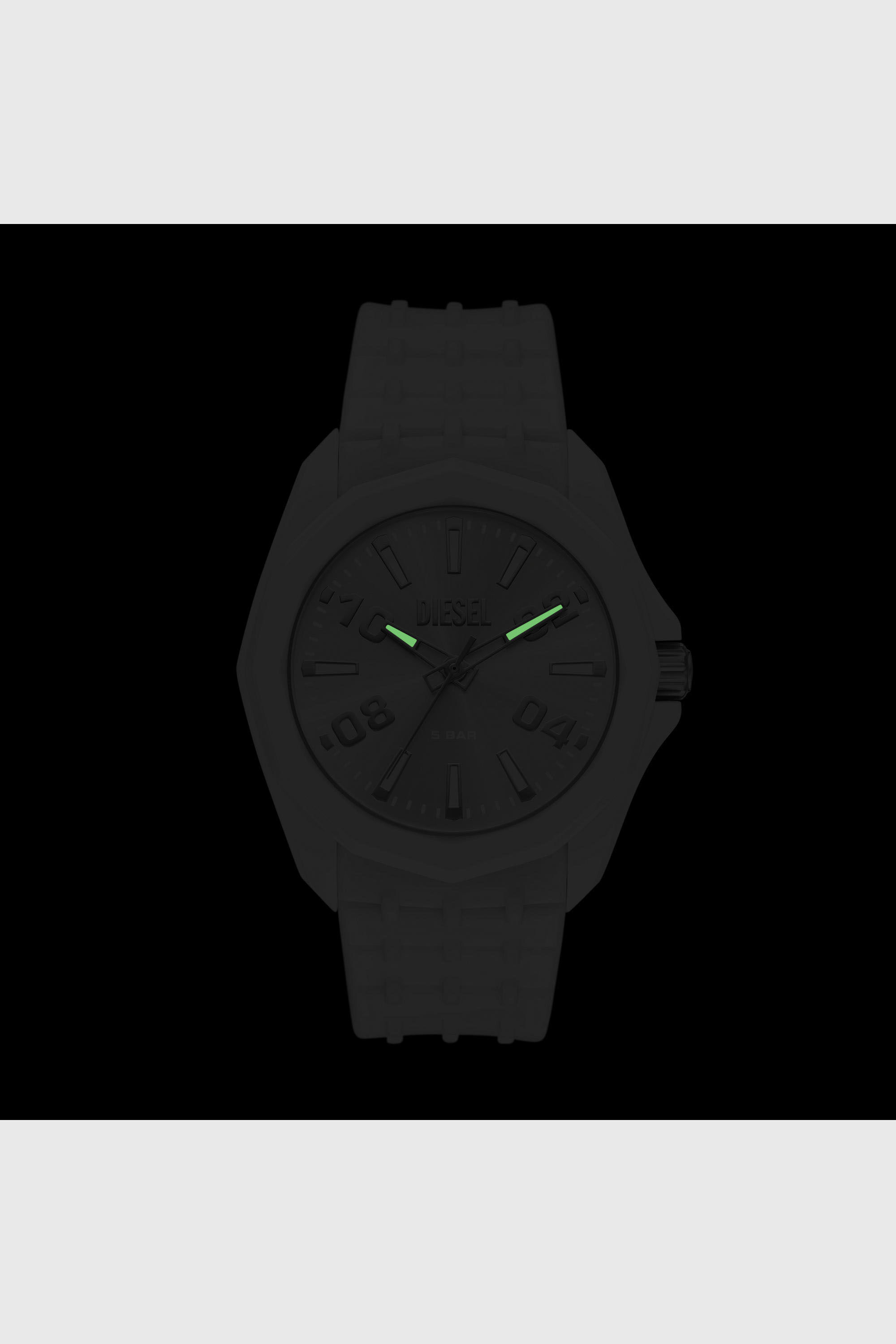 Diesel - DZ2244 WATCH, Montre Stinger en silicone blanc Homme in Blanc - 5