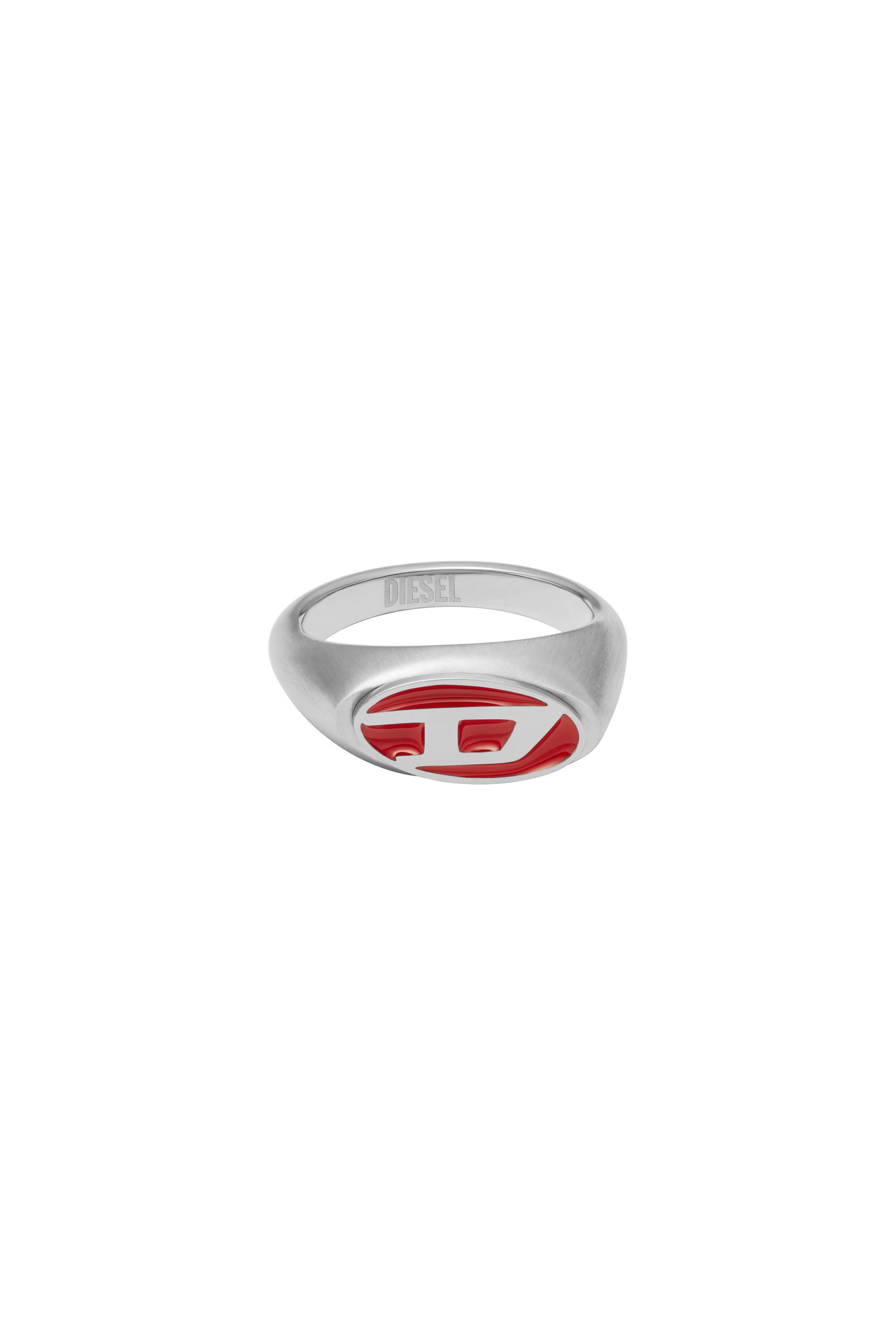 Diesel - DX1444, Anello rosso in acciaio inossidabile Unisex in Argento - 2