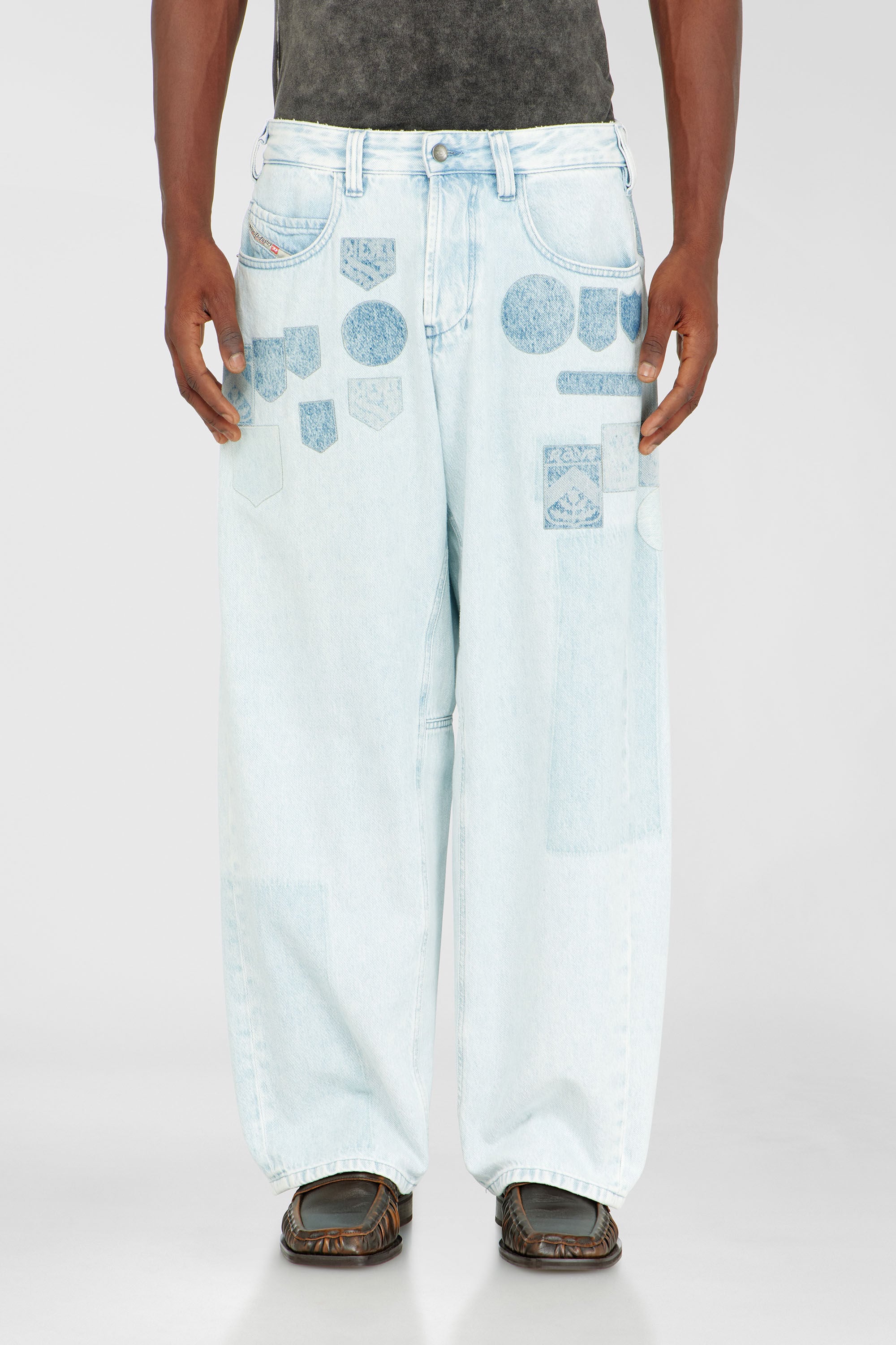 Diesel - Relaxed Jeans 1997 D-Enim-M 0IFBQ Mixte, Bleu Clair - Image 4