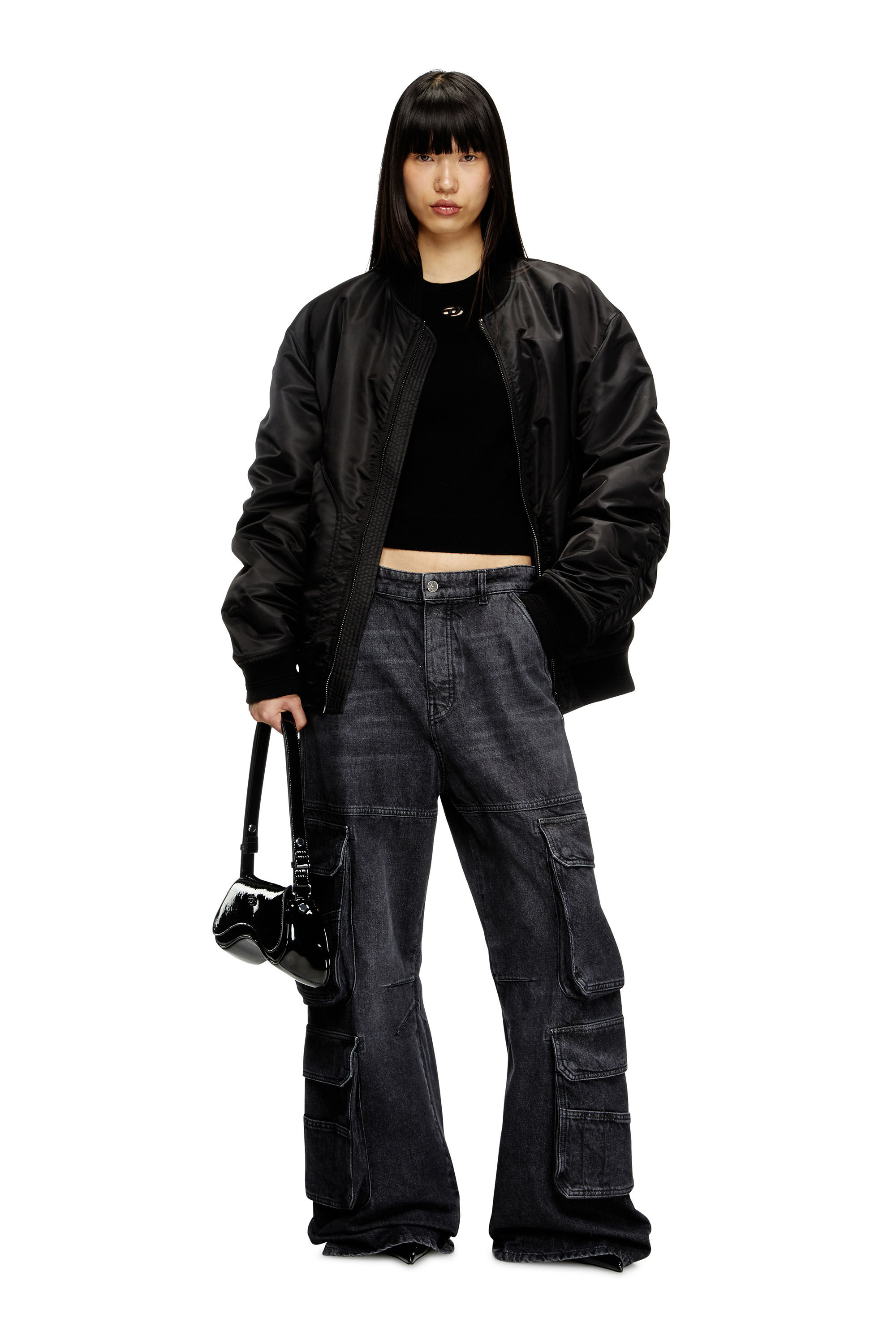 Diesel - M-AREESAX, Top in lana e cashmere Donna in Nero - 1