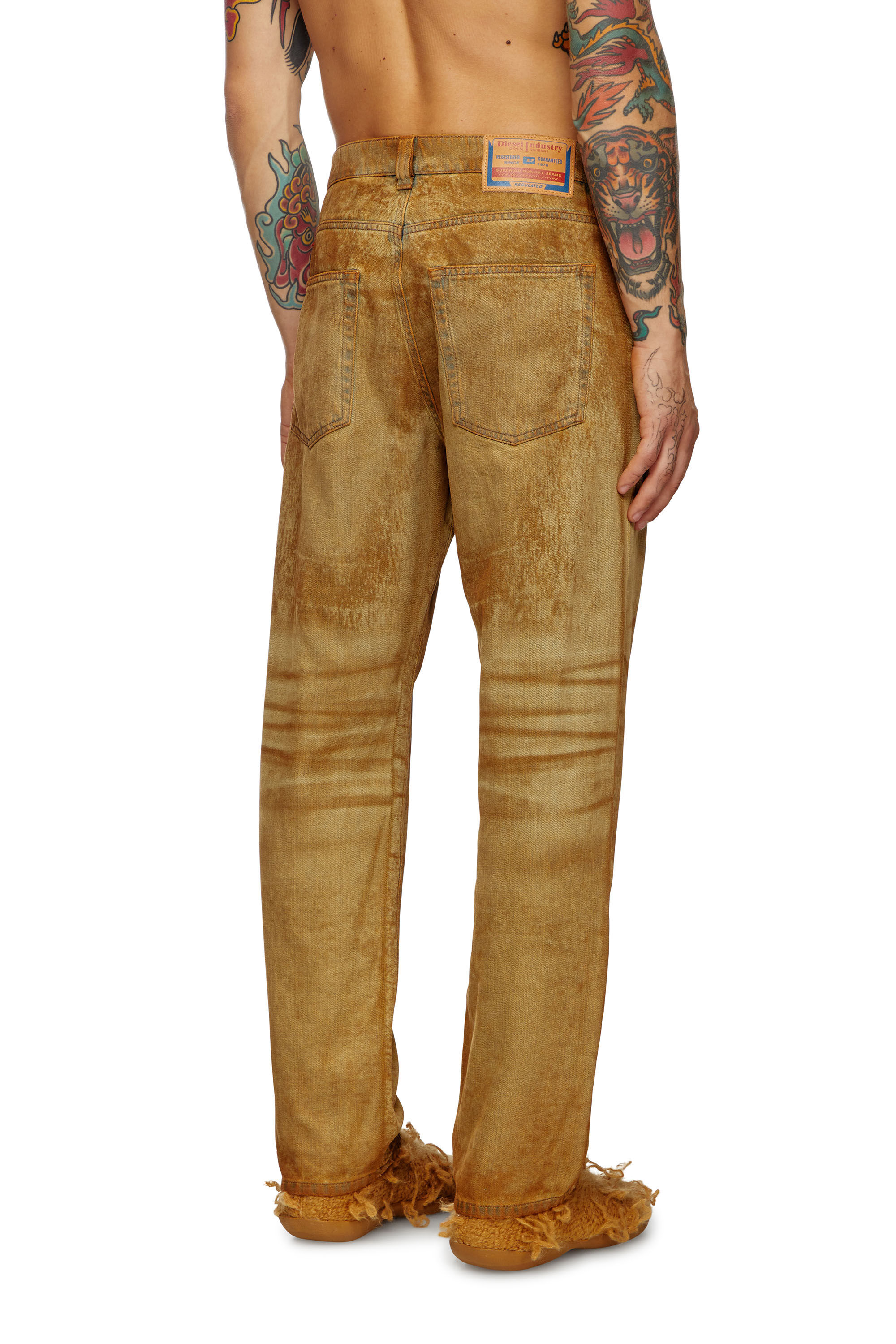 Diesel - Uomo Straight Jeans 2010 D-Macs 0AJET, Marrone Chiaro - Image 4