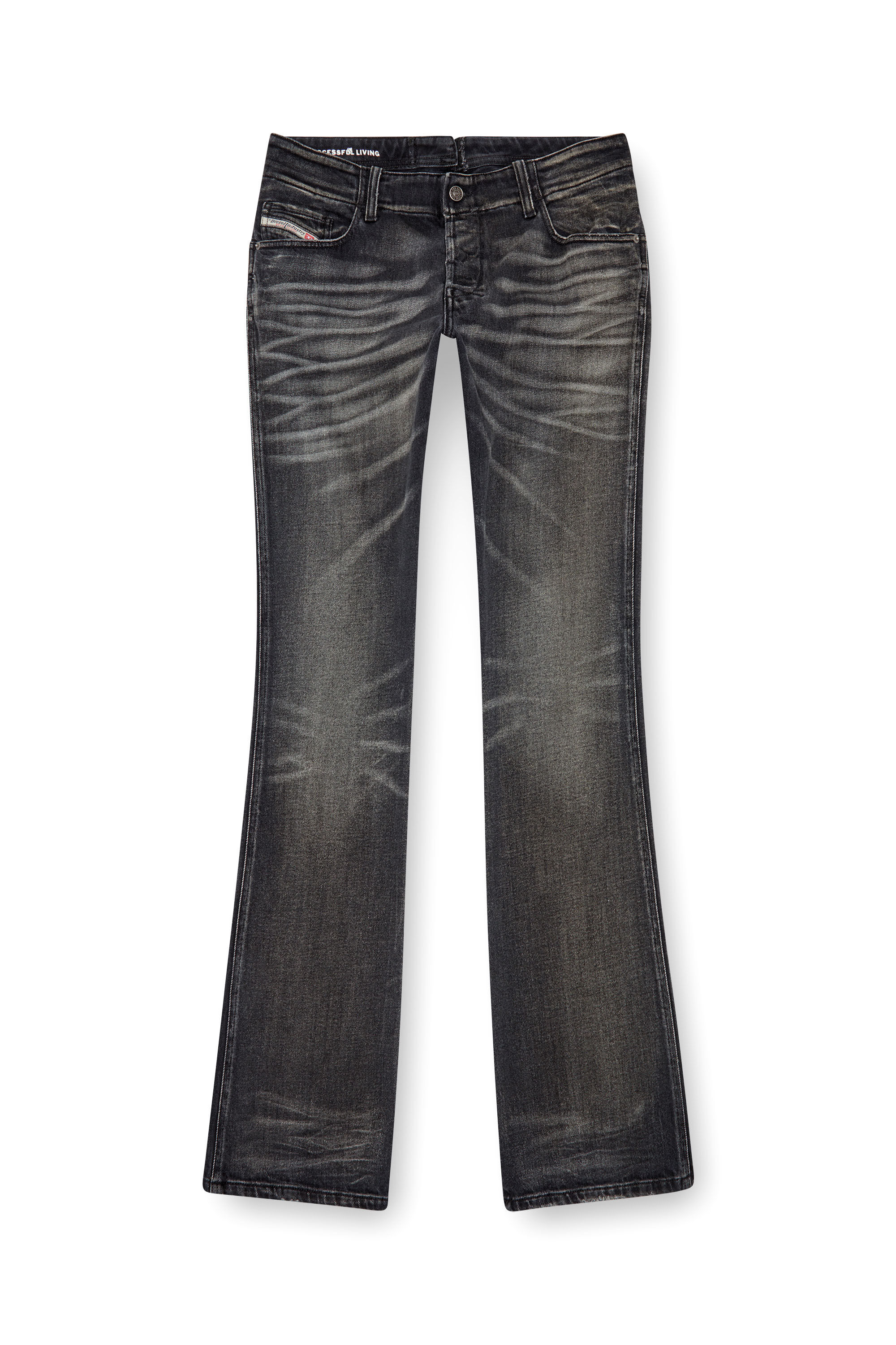 Diesel - Homme Bootcut Jeans D-Backler 09J65, Noir/Gris foncé - Image 2