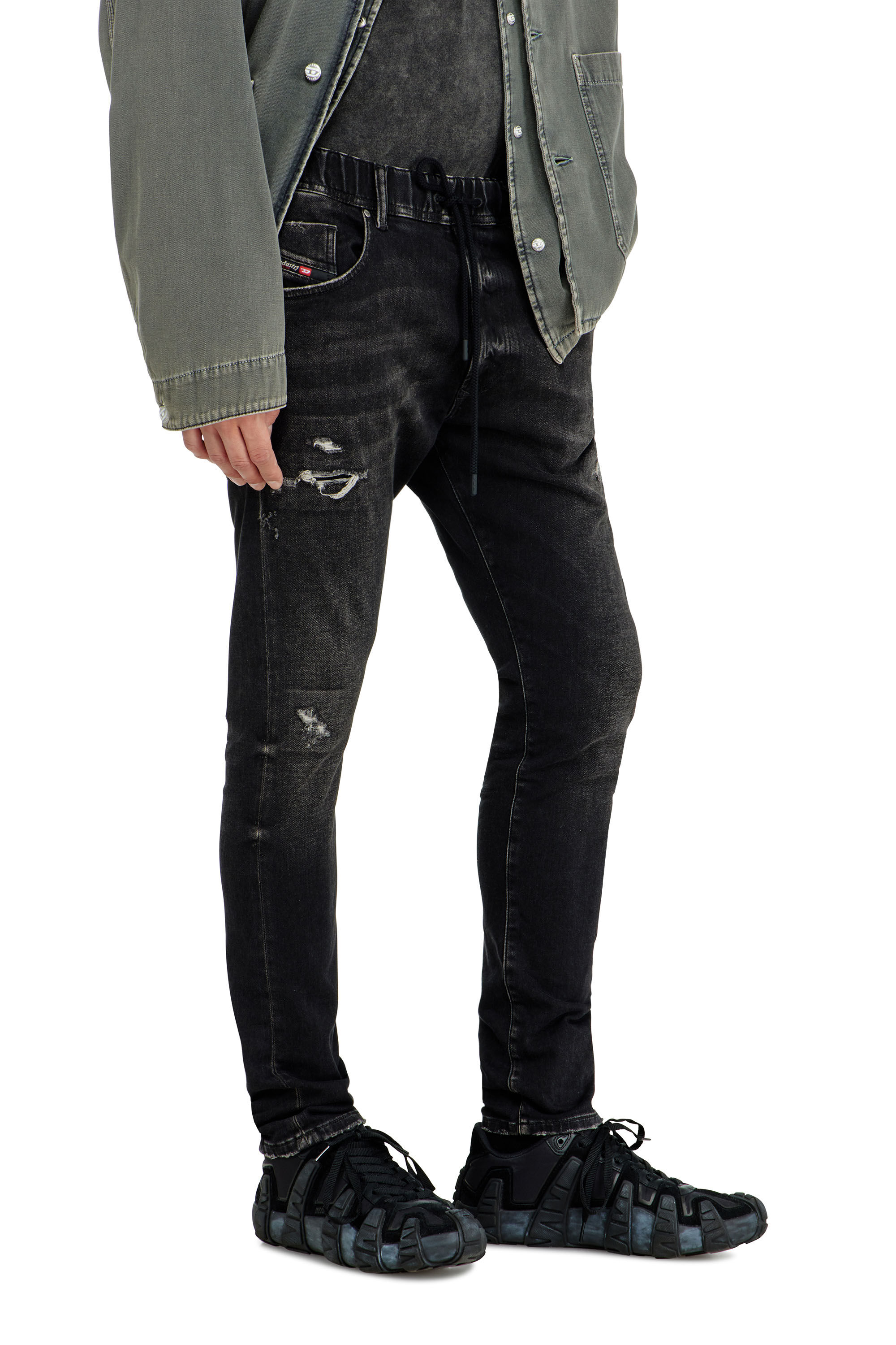 Diesel - Regular 2030 D-Krooley Joggjeans&reg; 09Q22 Homme, Noir/Gris fonc&eacute; - Image 5