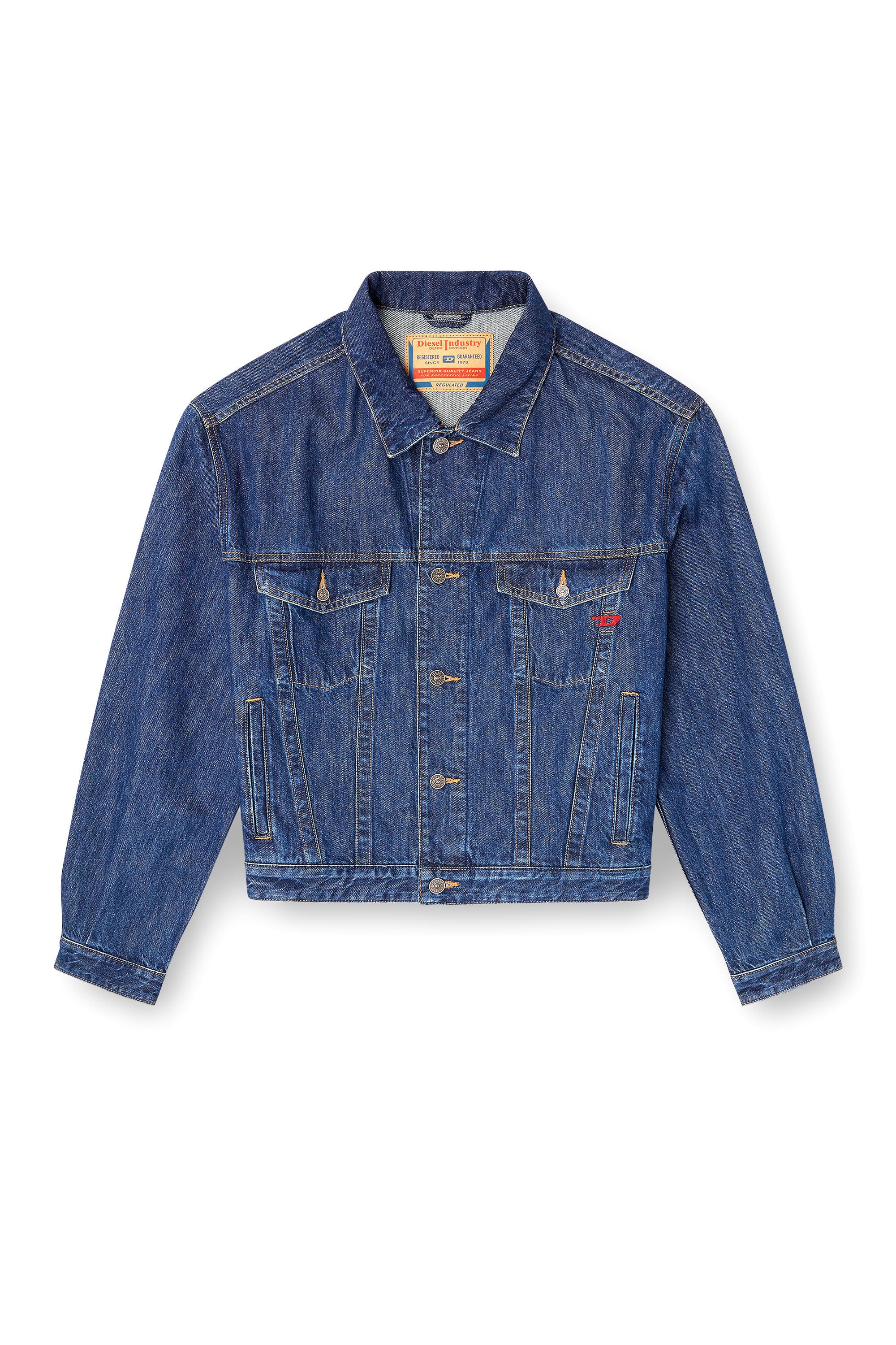 Diesel - D-RANGER, Veste trucker en denim Homme in Bleu - 2