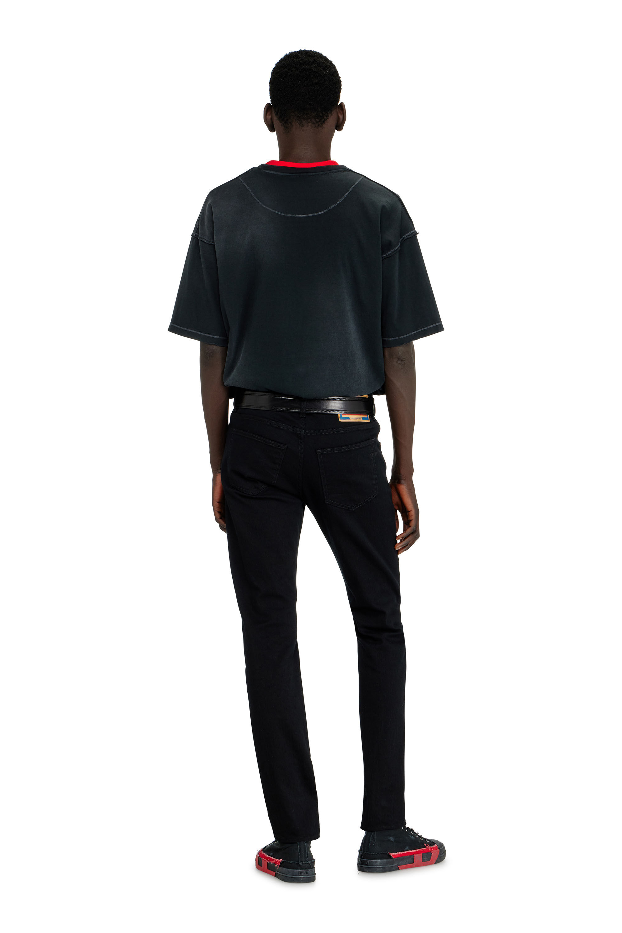 Diesel - Slim Jeans 2019 D-Strukt 069YP Uomo, Nero/Grigio scuro - Image 3