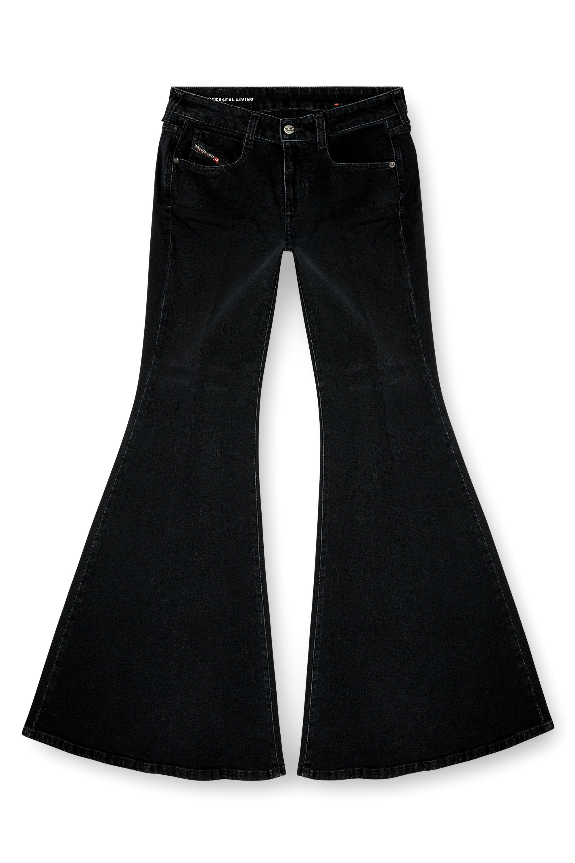 Diesel - Flare Jeans 1970 D-Bleess 09M69 Donna, Nero/Grigio scuro - Image 2