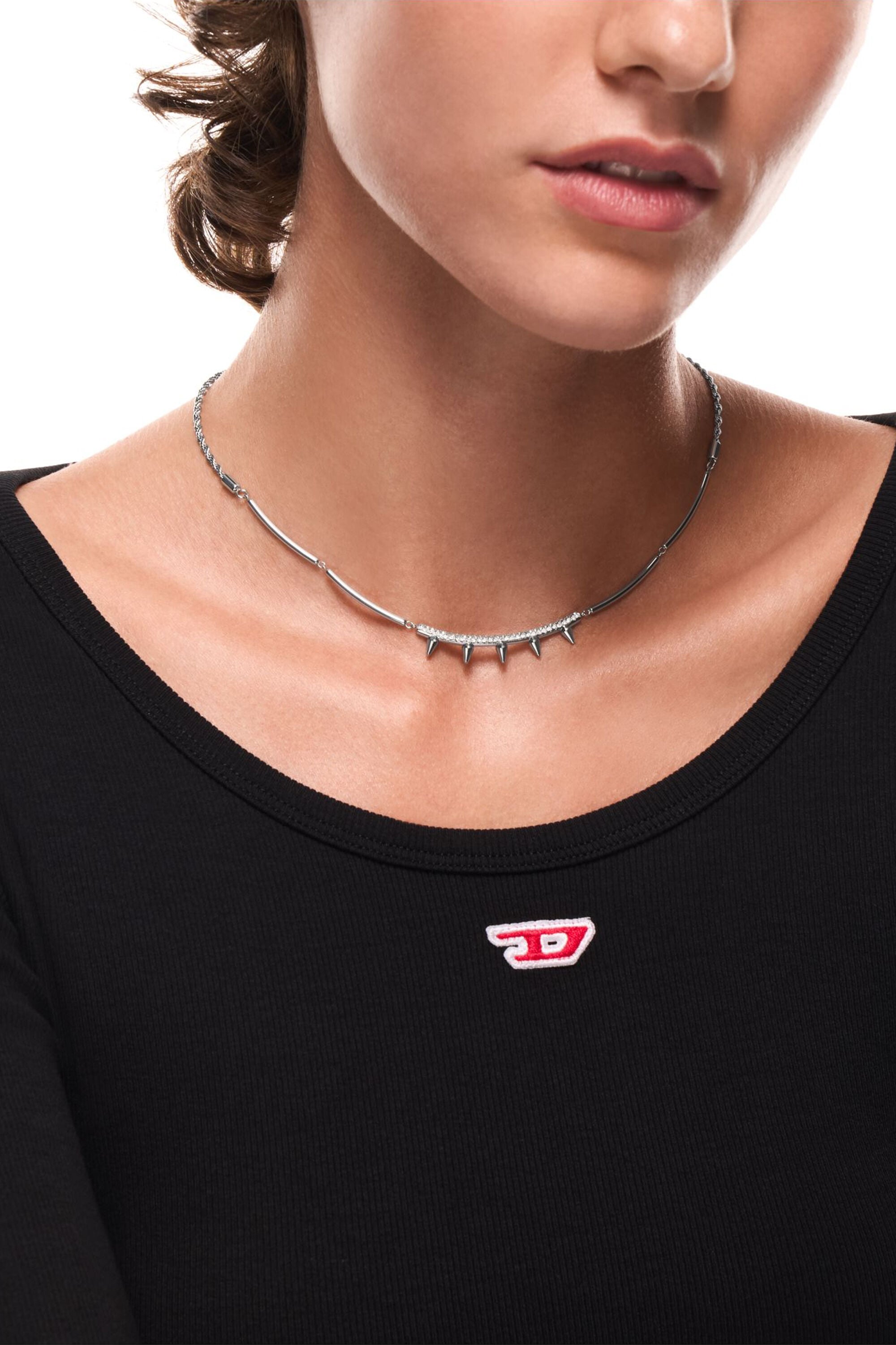 Diesel - DX1724040, Collana a catena in acciaio inox Unisex in Argento - 3