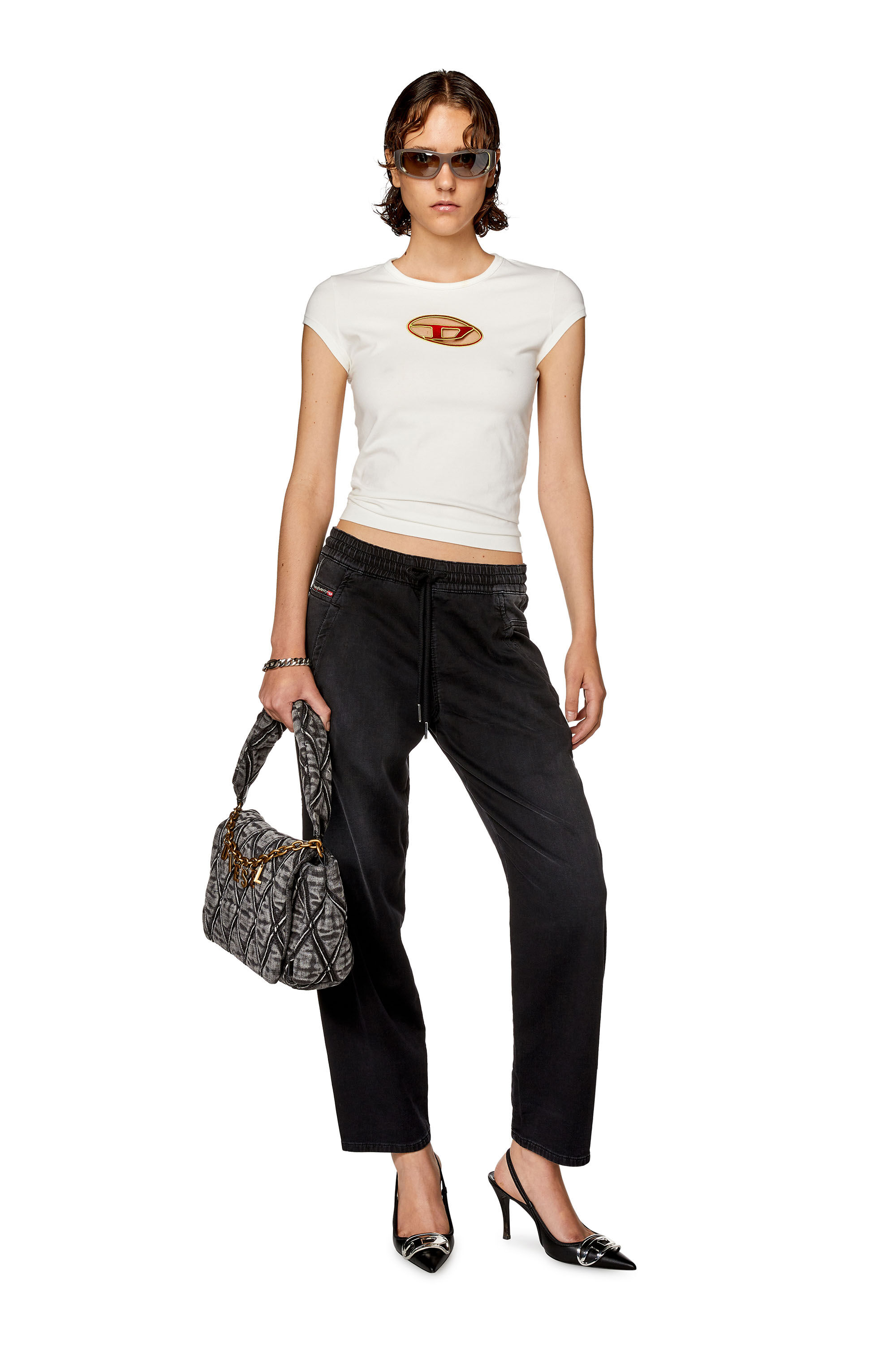Diesel - Damen Boyfriend 2031 D-Krailey Joggjeans® 068EC, Schwarz/Dunkelgrau - 1