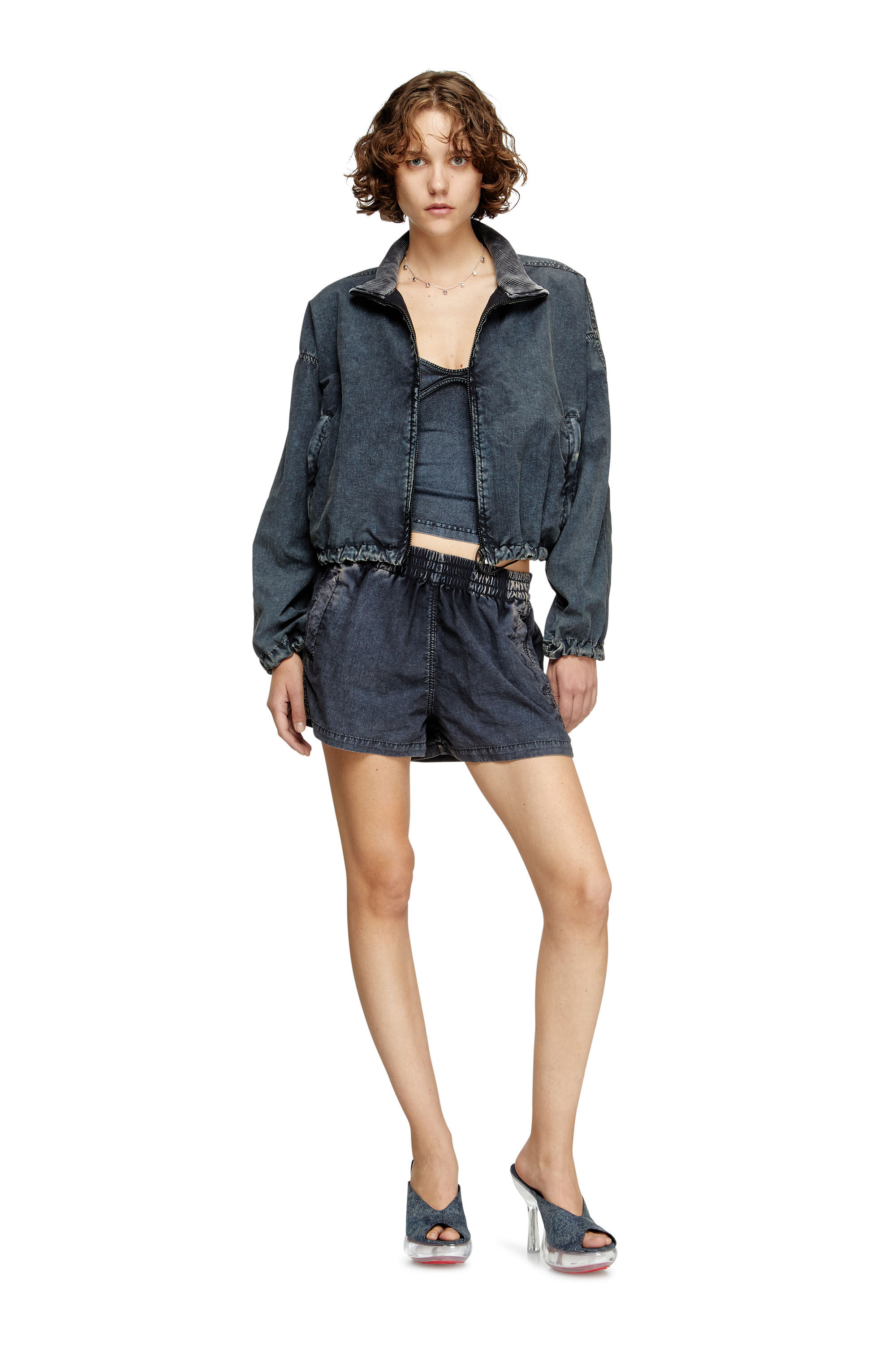 Diesel - S-OUND, Boxer en tissu Taslan traité Femme in Bleu - 1