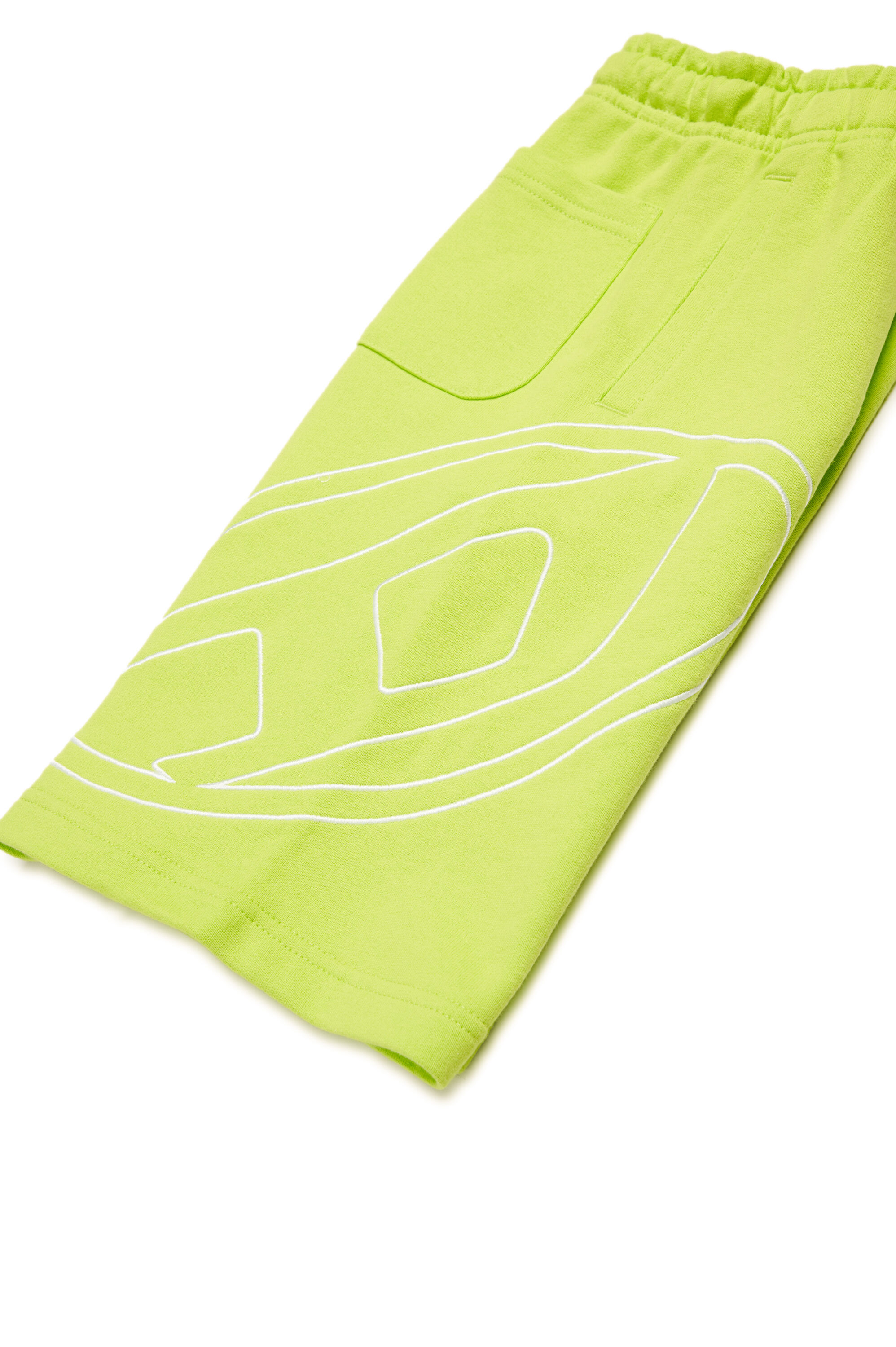 Diesel - PBETTYMEGOVALD, Short de survêtement avec broderie Oval D Homme in Vert - 4