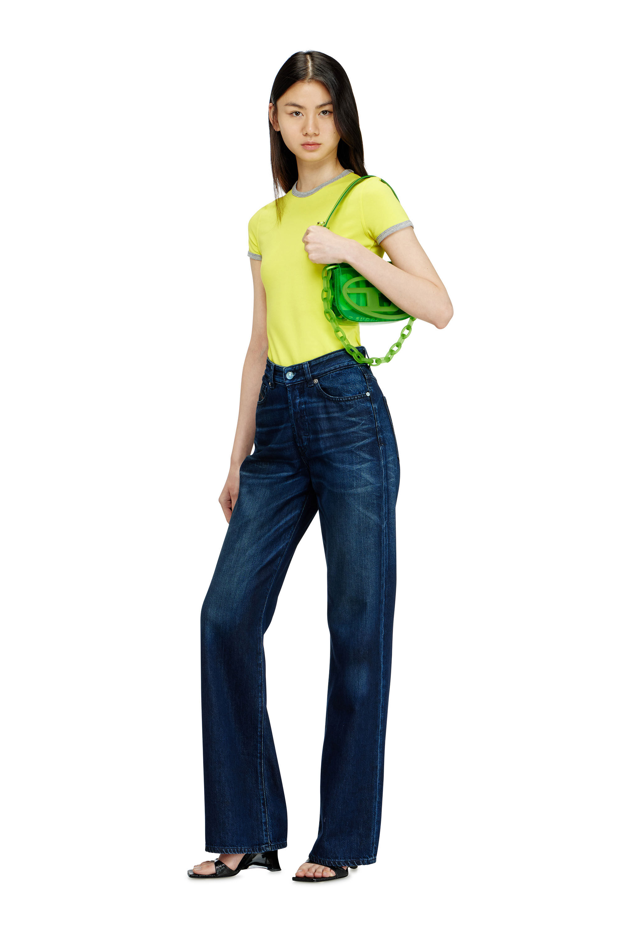 Diesel - 1DR, 1DR-Borsa a spalla iconica in TPU trasparente Donna in Verde - 7