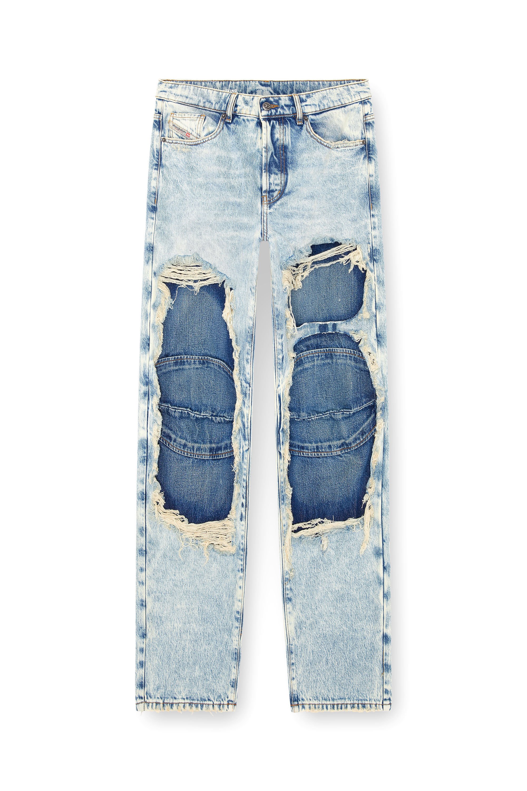 Diesel - Unisex Straight Jeans D-Fire 0AJEN, Hellblau - Image 2