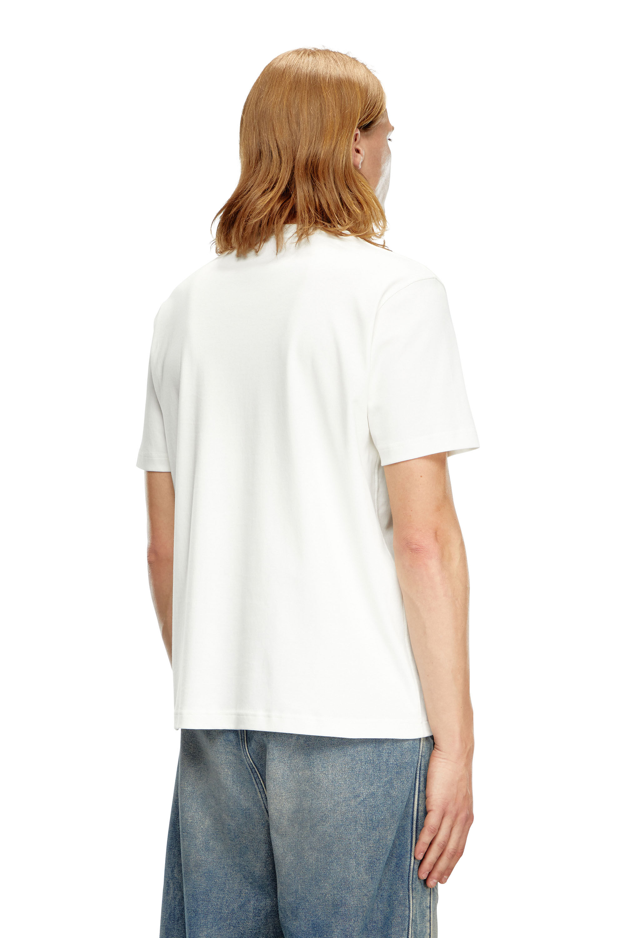 Diesel - T-ADJUST-DOVAL-PJ, Homme T-shirt avec empiècement oval D in Blanc - Image 4