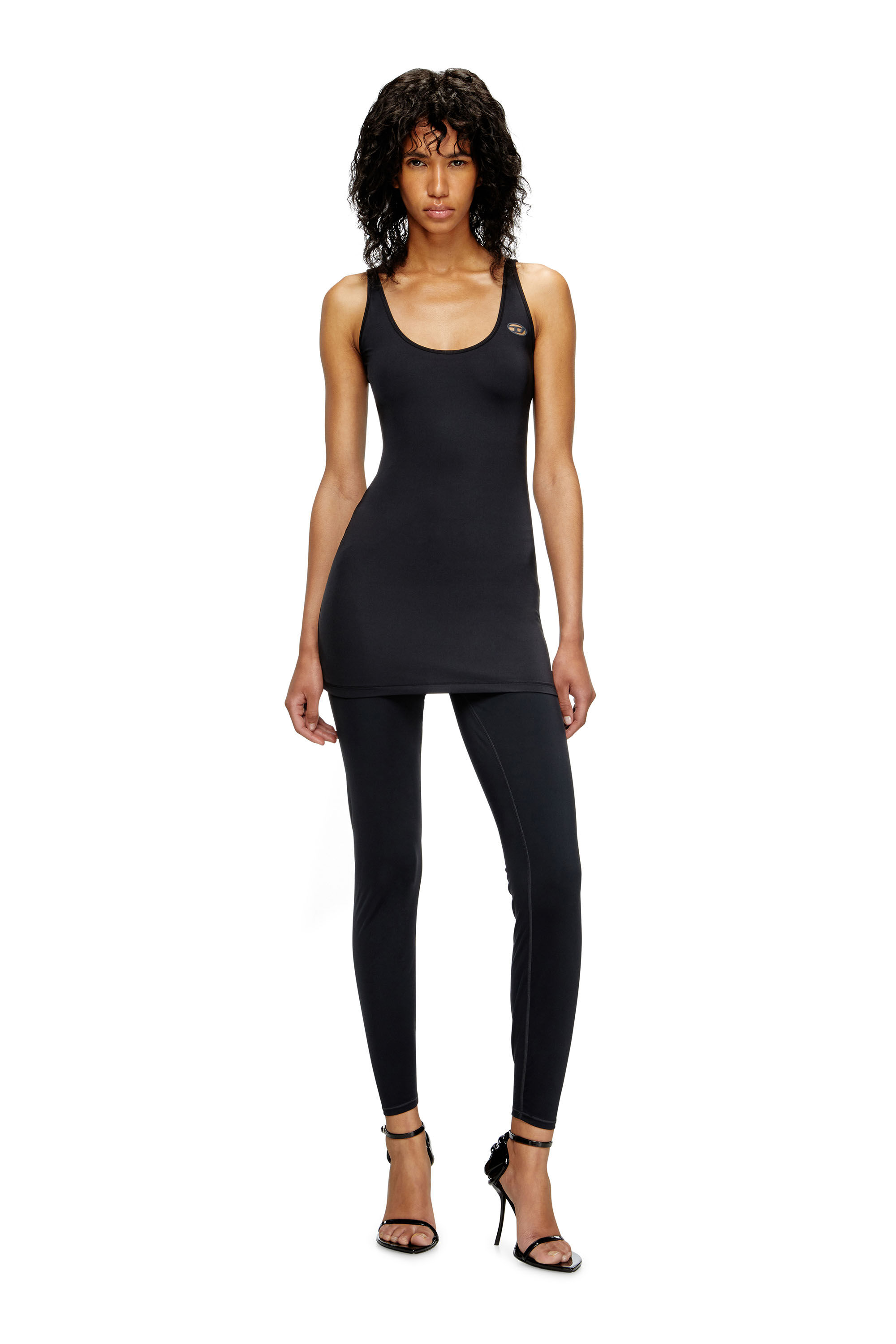 Diesel - FRANKIE-UTLT, Robe nuisette stretch Femme in Noir - 1