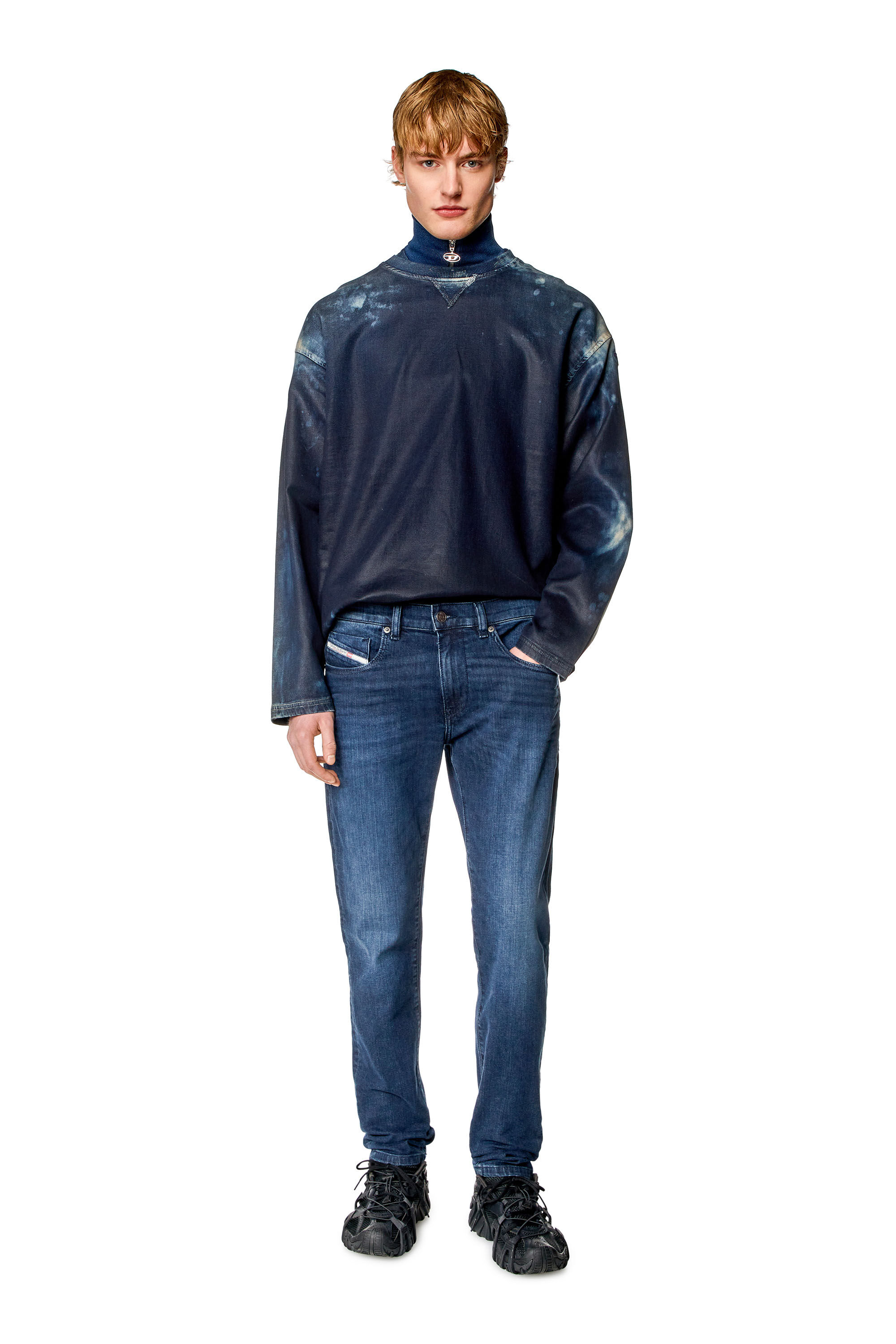 Diesel - Slim Jeans 2019 D-Strukt 0CNAA, Blu Scuro - Image 1