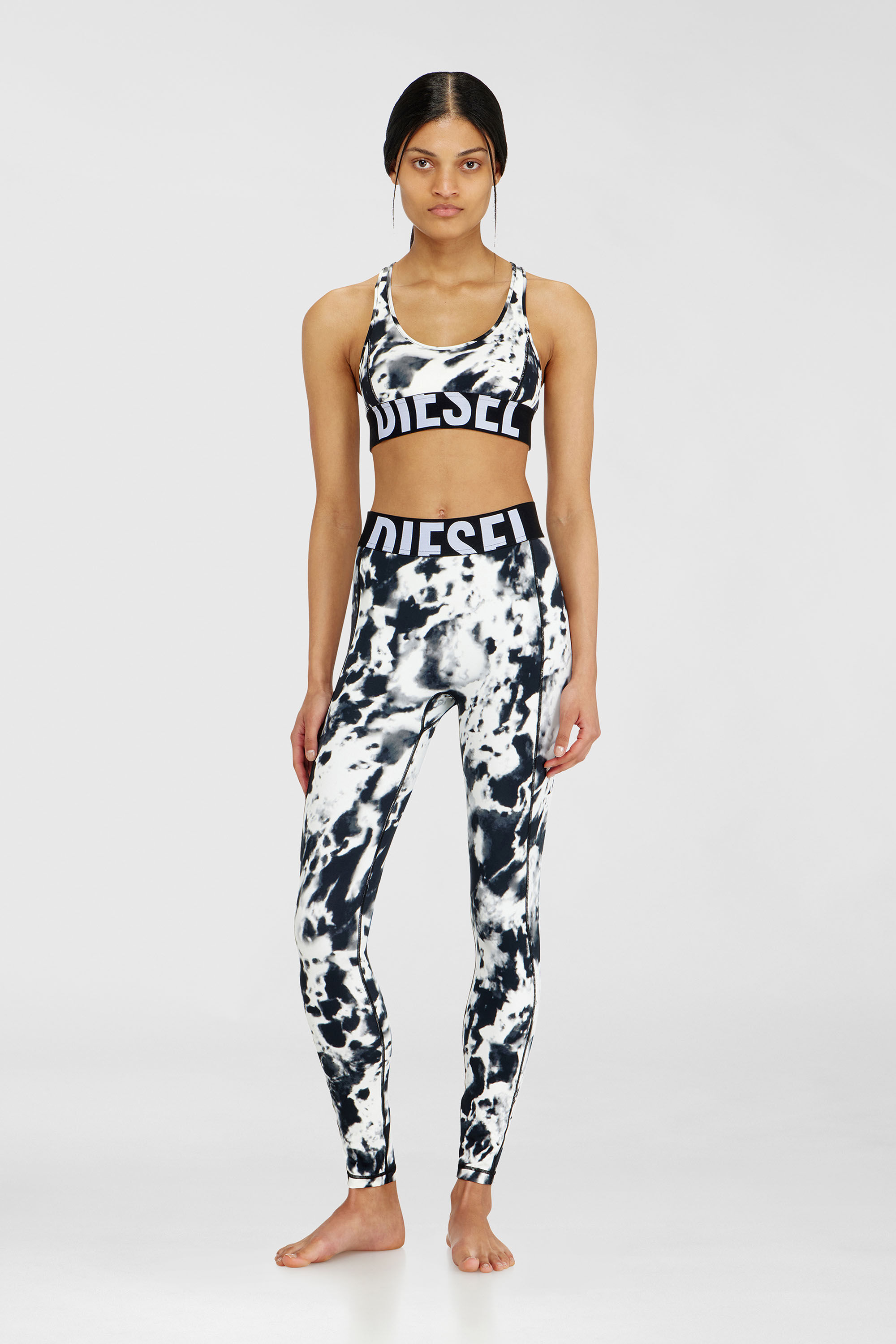 Diesel - ADELINE-D-POP, Leggings in microfibra stampata Donna in Multicolor - 1