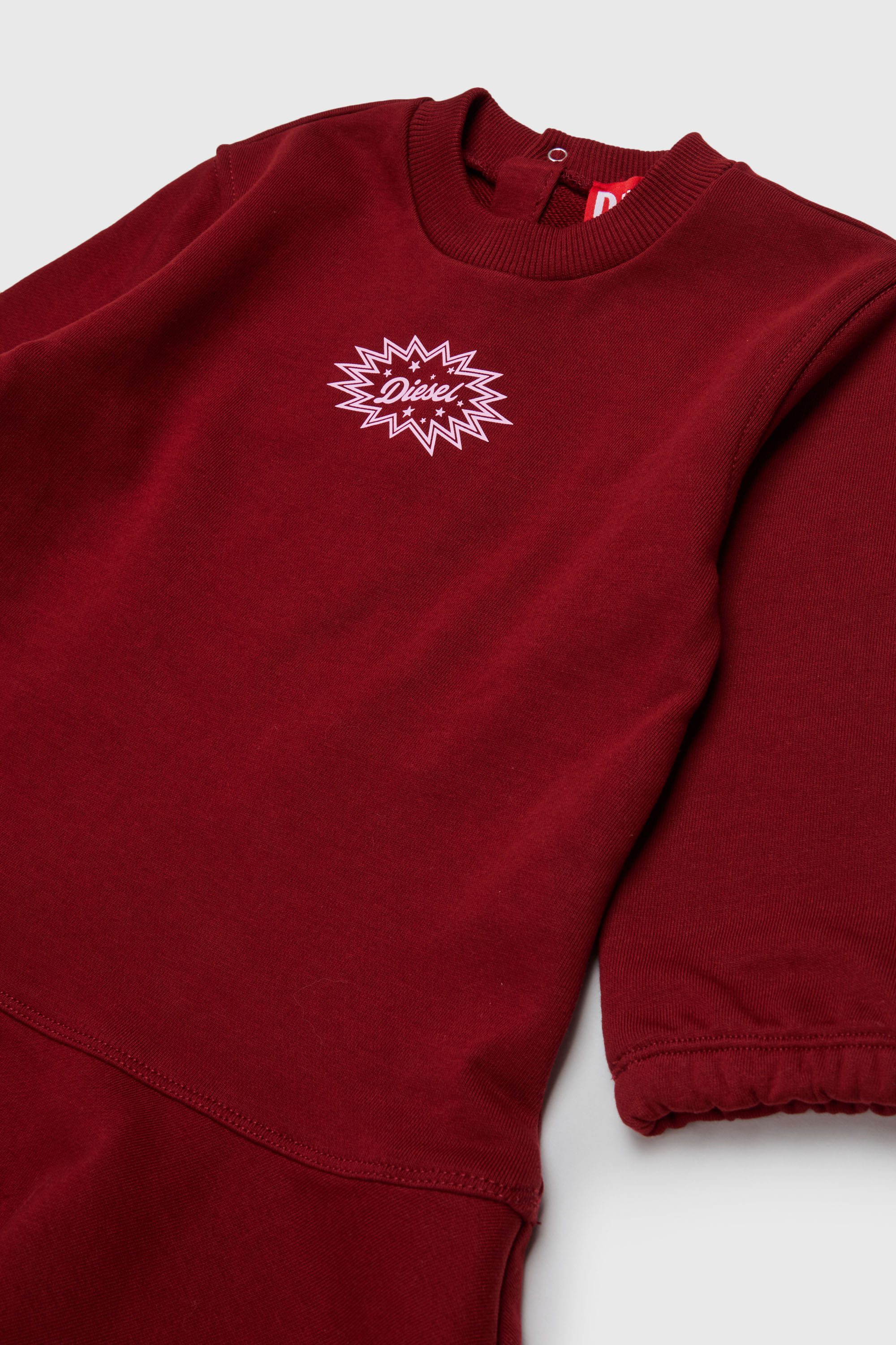 Diesel - DFUMB, Robe sweat &agrave; base volant&eacute;e Femme in Rouge - 3