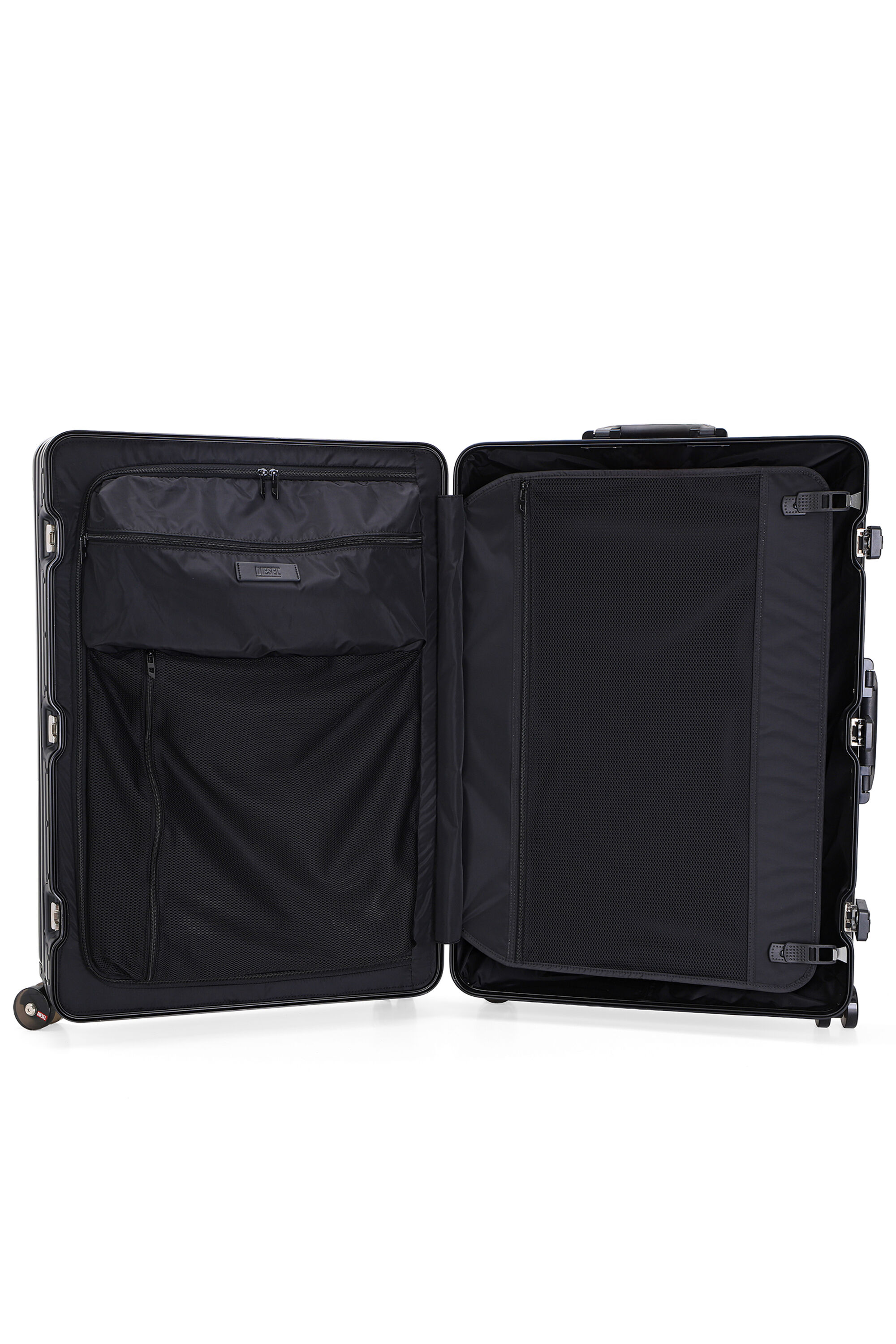 Diesel - DIESEL ALUMINUM TROLLEY- DSL002, Unisex Koffer aus Aluminium Gr&ouml;&szlig;e L in Schwarz - 3